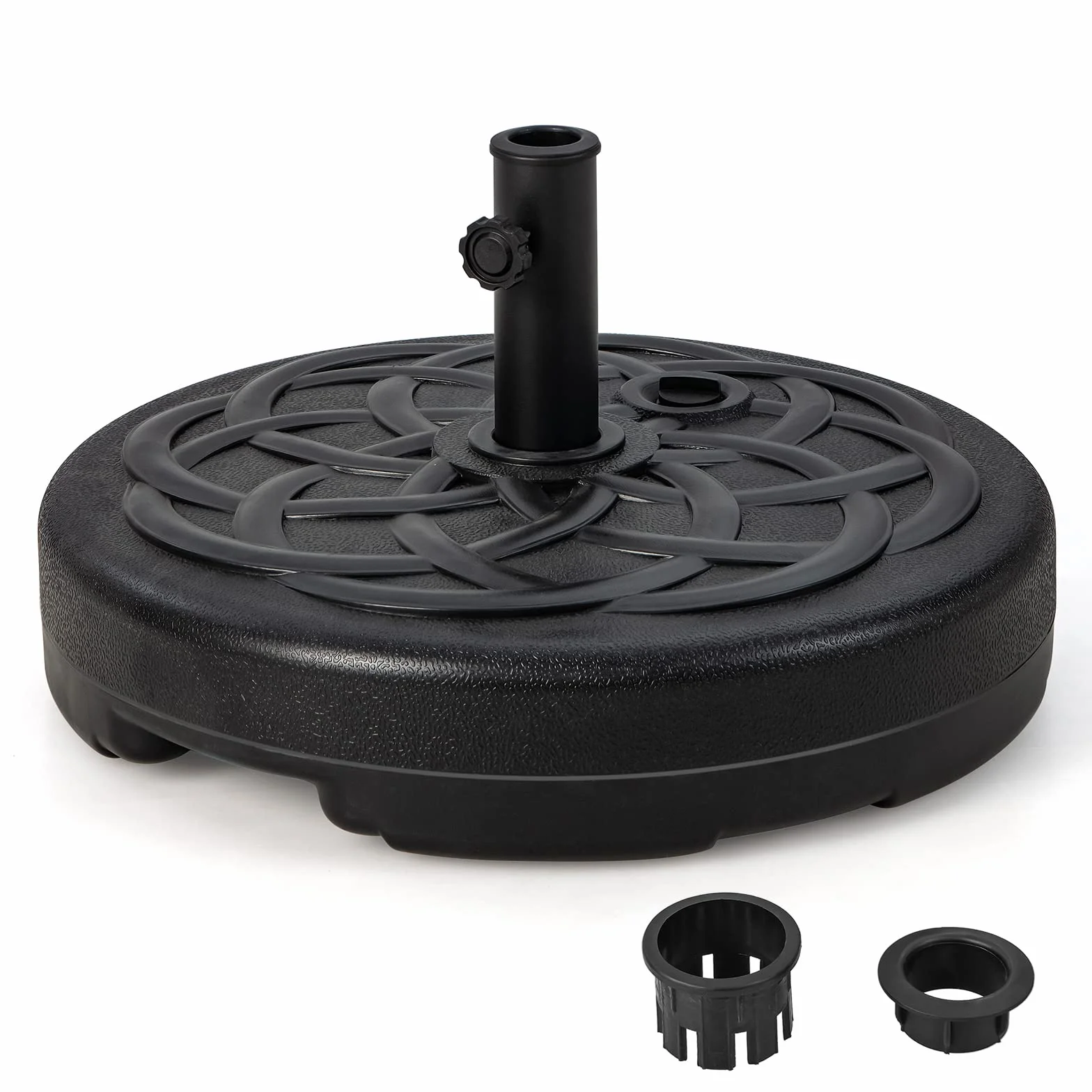 COSTWAY Stojak na parasole przeciwsłoneczne, 23 l/39 kg, napełniany wodą lub piaskiem, stojak na parasole o średnicy 38/48 mm, Ø 56 cm, stojak na parasole do ogrodu, na balkon