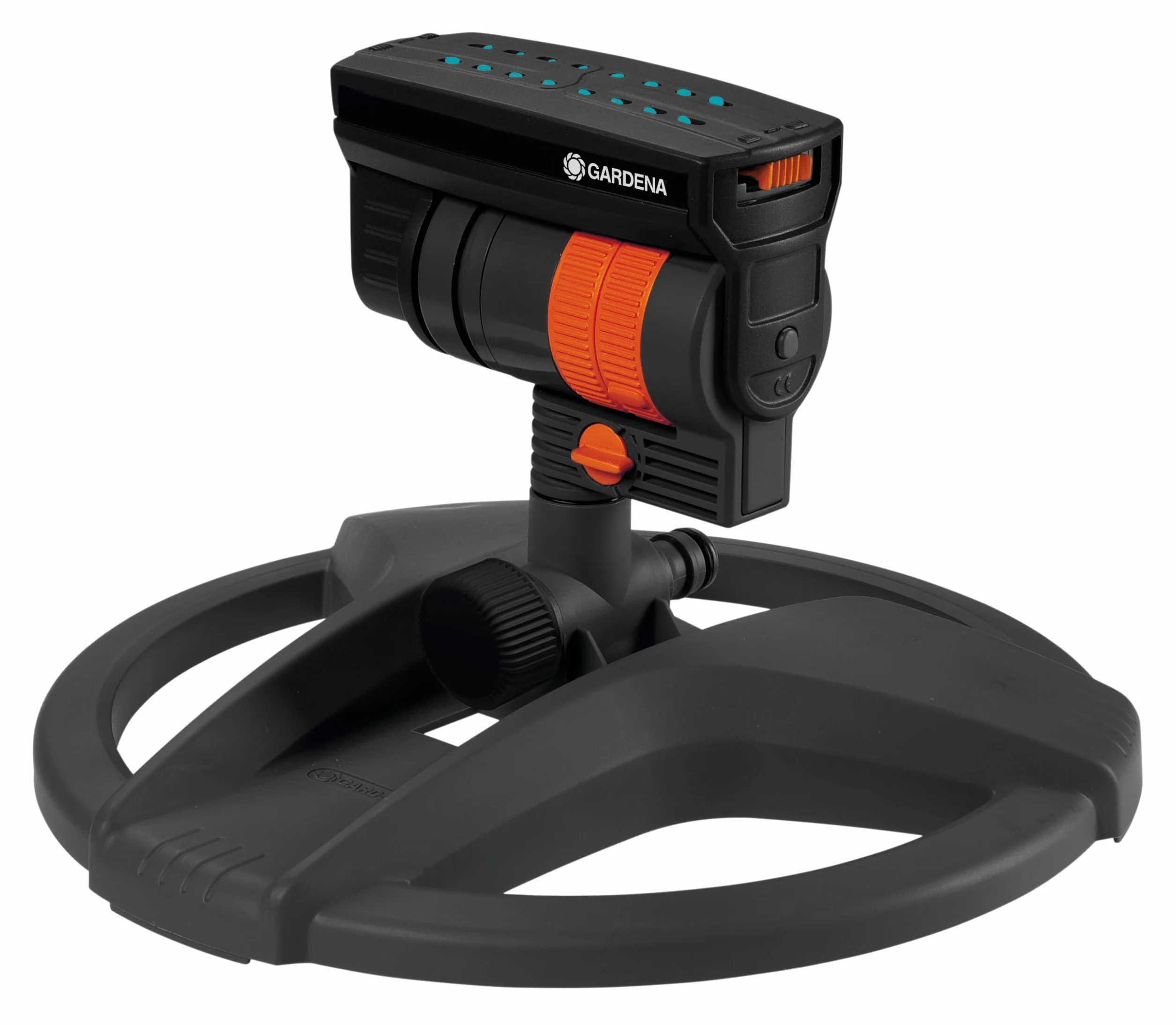Gardena zraszacz wahadłowy AquaZoom compact: zraszacz do nawadniania obszarów o powierzchni 9–216 m², zasięg 3–18 m, szerokość zraszania 3–12 m, zintegrowany filtr wewnętrzny (18708-20)