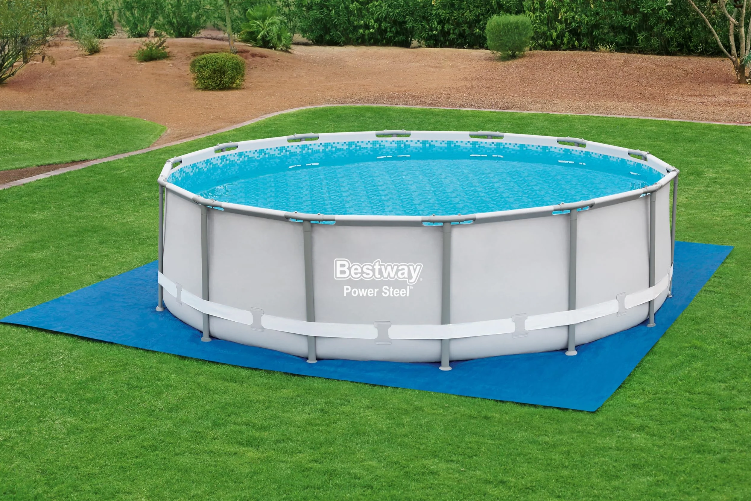 Bestway | Tkanina ochronna do basenów naziemnych i spa z hydromasażem, 4,57 m, niebieska