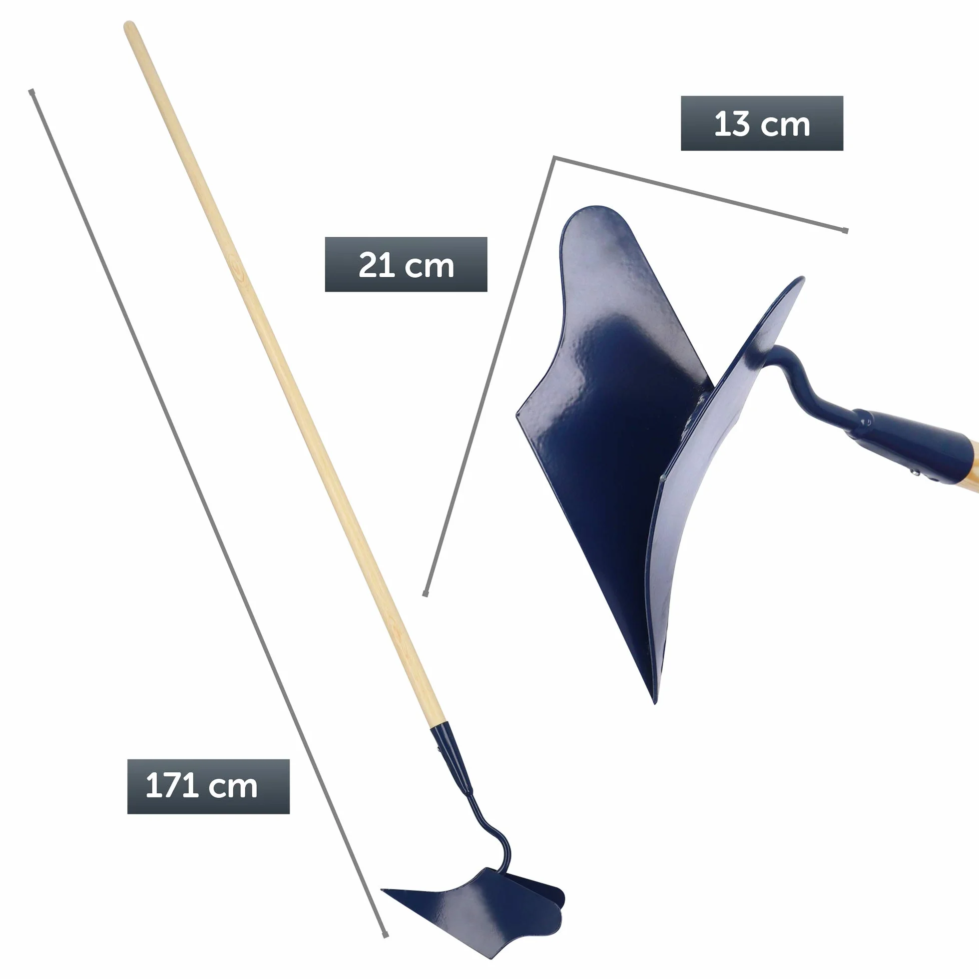 KADAX Obsypnik ręczny ogrodowy metalowy 171 cm szer. 14 cm