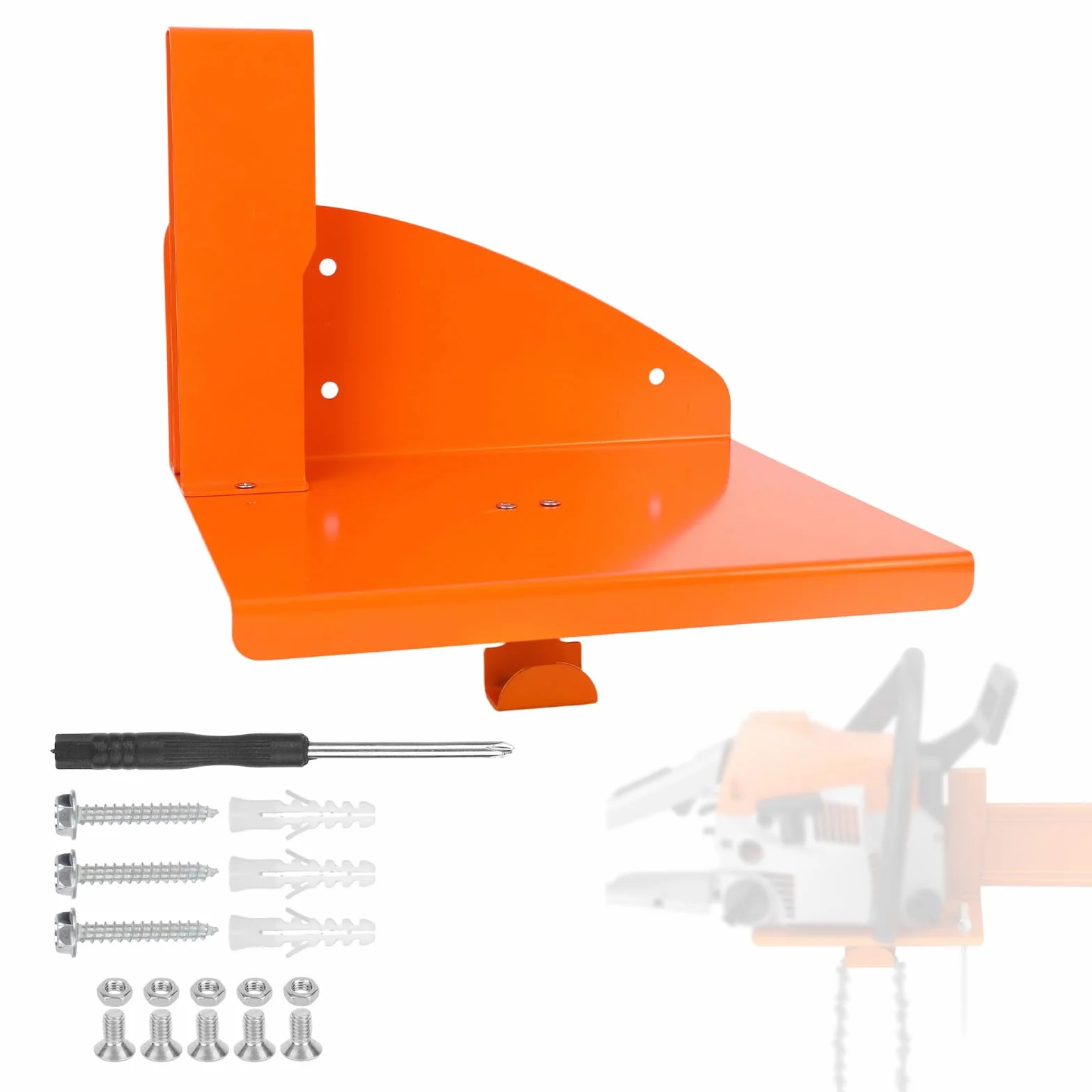 Uchwyt Piłę Łańcuchową, Wytrzymały Uchwyt Ścienny Piłę Łańcuchową Stojak Chainsaw Ekspozytor Organizacja Miejsca w Garażu do Stihl MS250 MS251 MS170 MS171 MS172 Organizer Szopy