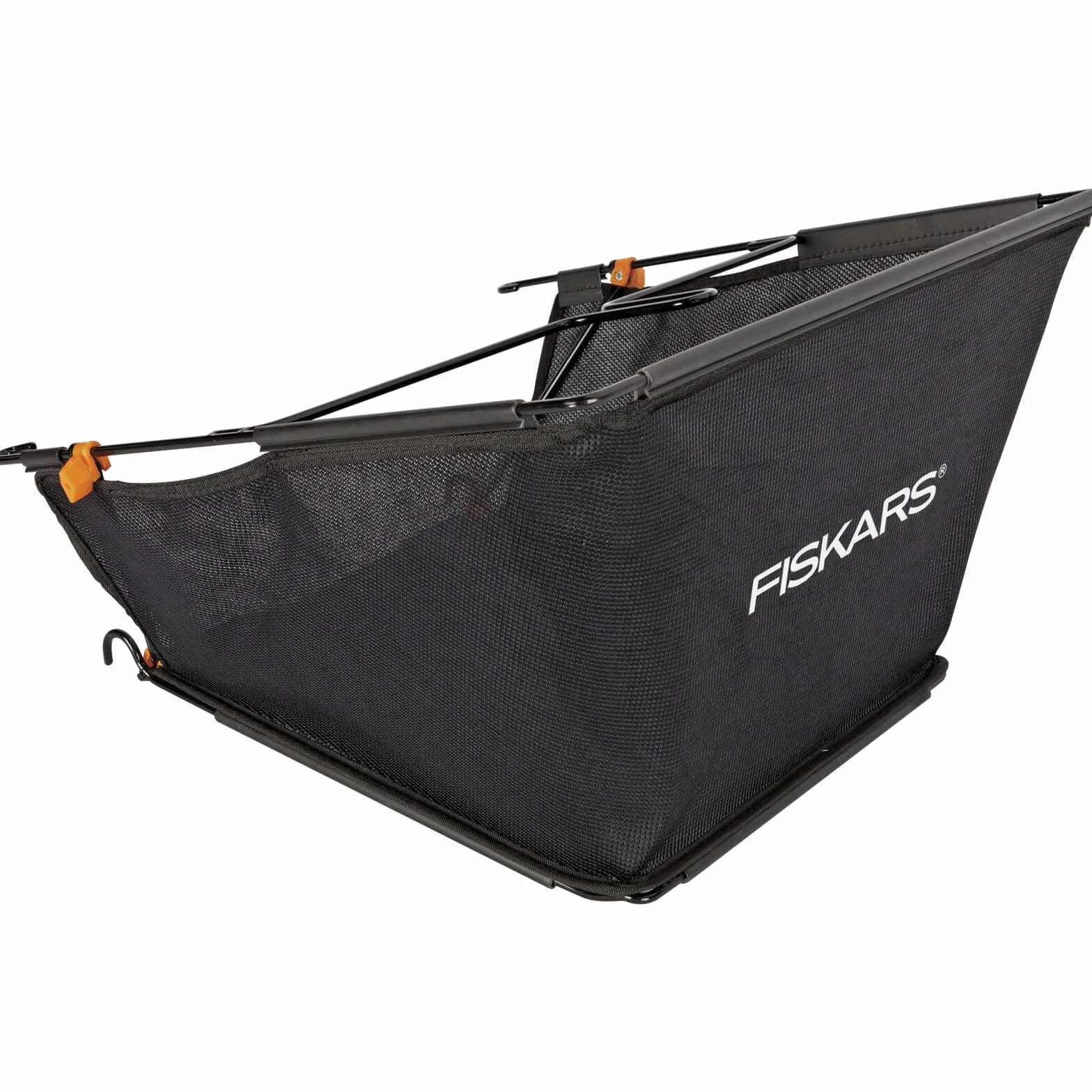 Fiskars Pojemnik na trawę do kosiarki bębnowej StaySharp Max 18 litrów Czarno-pomarańczowy