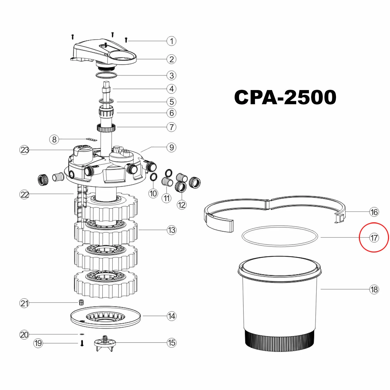 Część zamienna SunSun do ciśnieniowego filtra do oczka wodnego CPF-2500, wydajny system filtracyjny do oczka wodnego 6000 l/h, ciśnieniowy filtr do oczka wodnego z lampą UVC