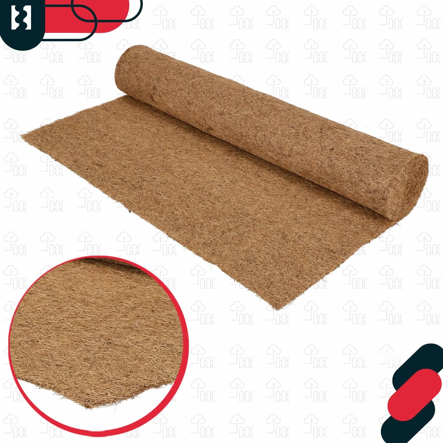 KOTARBAU® Mata Kokosowa Z Włókna Kokosowego Ogrodnicza Antychwastowa Uniwersalna Do Roślin Doniczek Rolka 80 X 200 CM