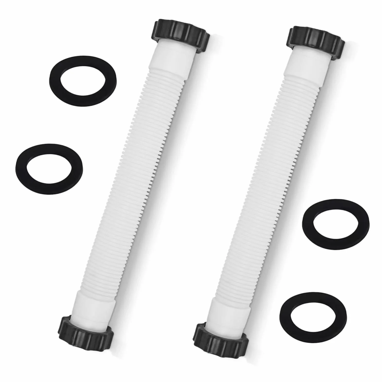 Intex 11535 Wymienny wąż do pompy basenowej, średnica 3,8 cm, 2 szt. (długość 40 cm) - kompatybilny z filtrami piaskowymi i systemami słonowodnymi, pasuje do modeli 26371CA/SF70110-2 - zawiera