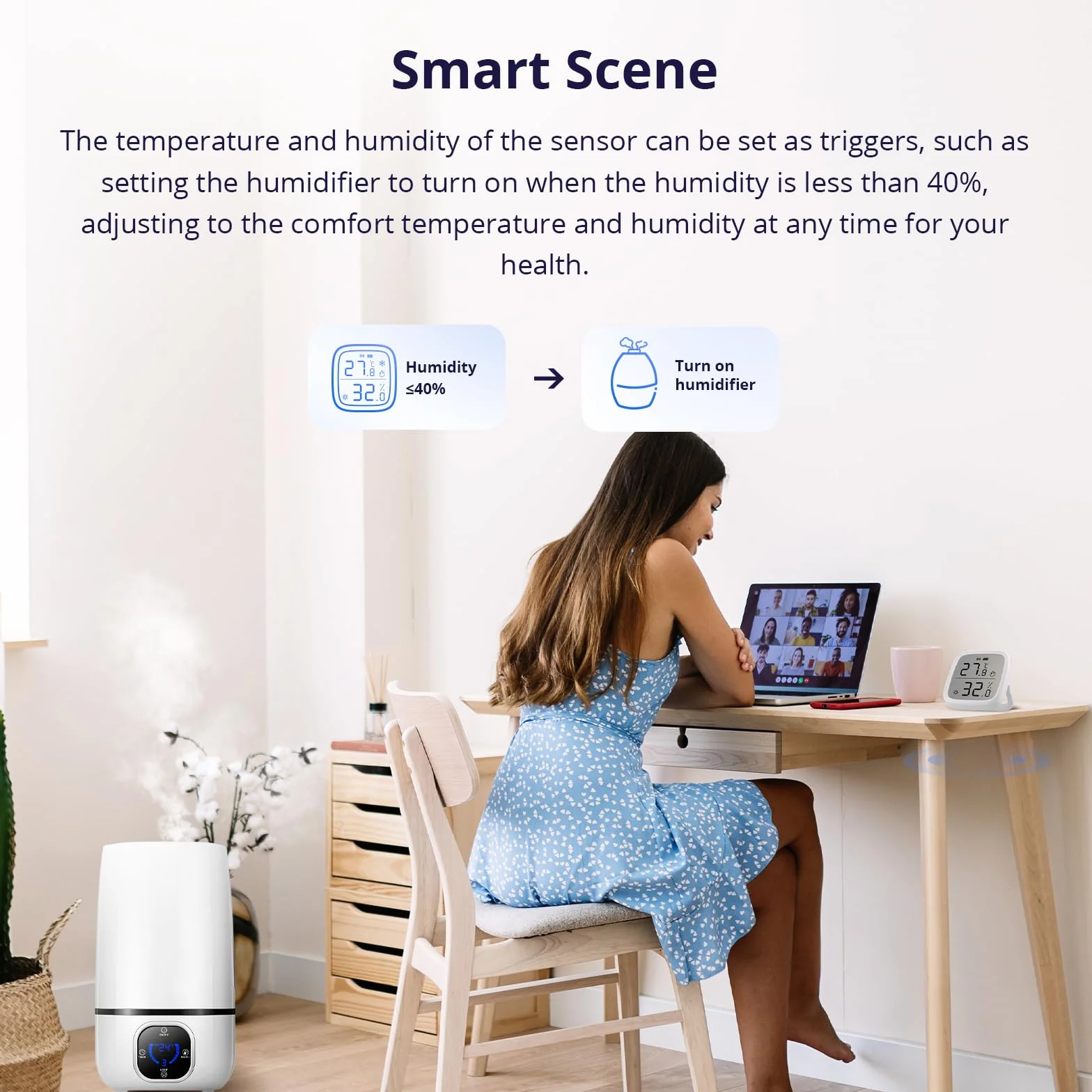 SONOFF SNZB-02D ZigBee Mini czujnik temperatury i wilgotności termometr wewnętrzny higrometr wyświetlacz LCD kompatybilny z Alexa/Google Home
