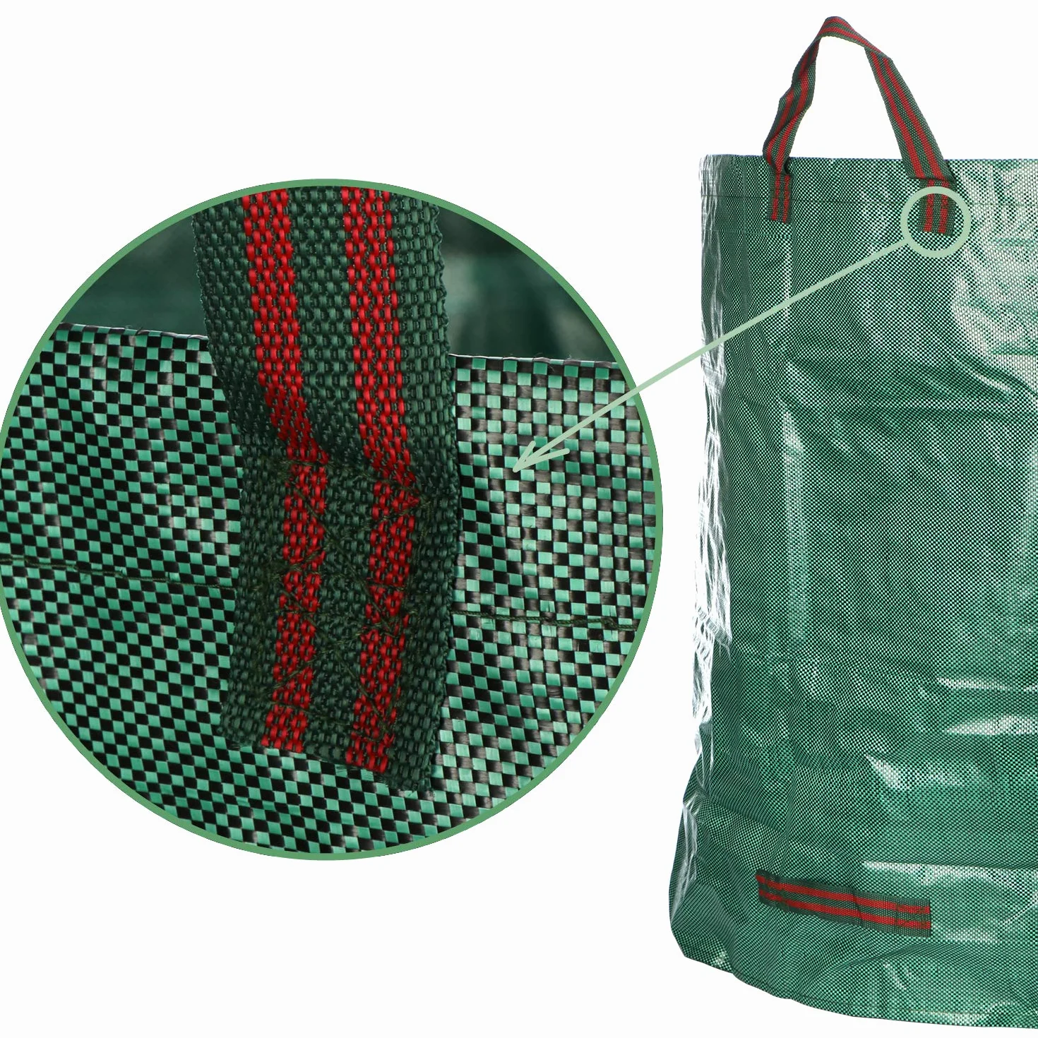 COM-FOUR® 3x worki na odpady ogrodowe L - skladana torba ogrodowa z uchwytami do przenoszenia - wytrzymaly, skladany kosz na liscie, odpady zielone i odpady ogrodowe (272L - 3 sztuki)