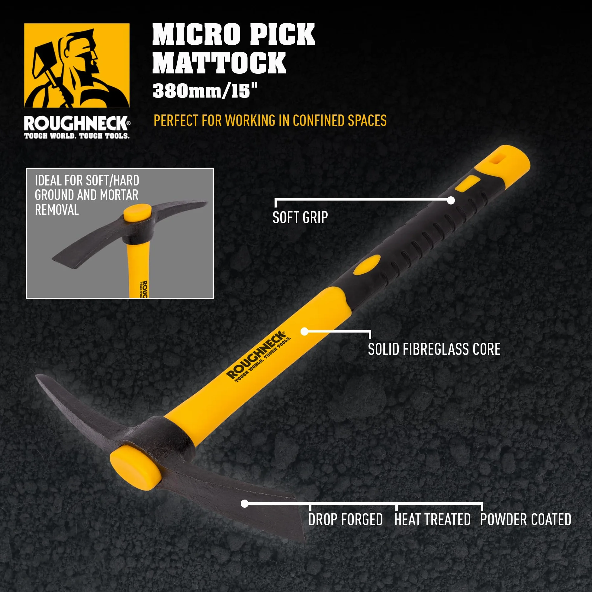 Roughneck ROU64011 Pick Mattock z uchwytem z włókna szklanego