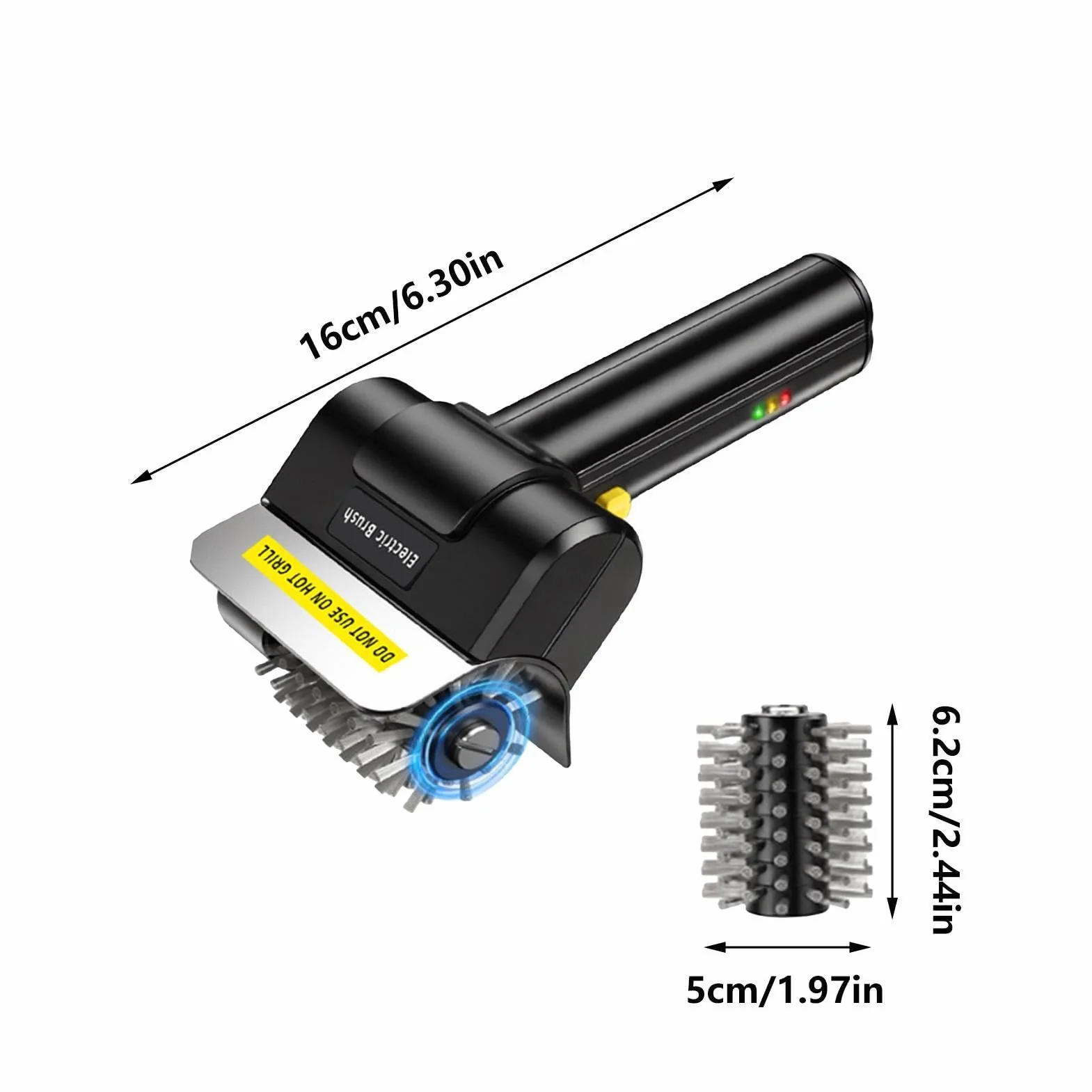 Szczotka do czyszczenia , wydajna elektryczna myjka, narzędzie do grillowania z szybkim, ładowanym urządzeniem z solidnym włosiem, akcesoria do gotowania, przenośny środek czyszczący do parku