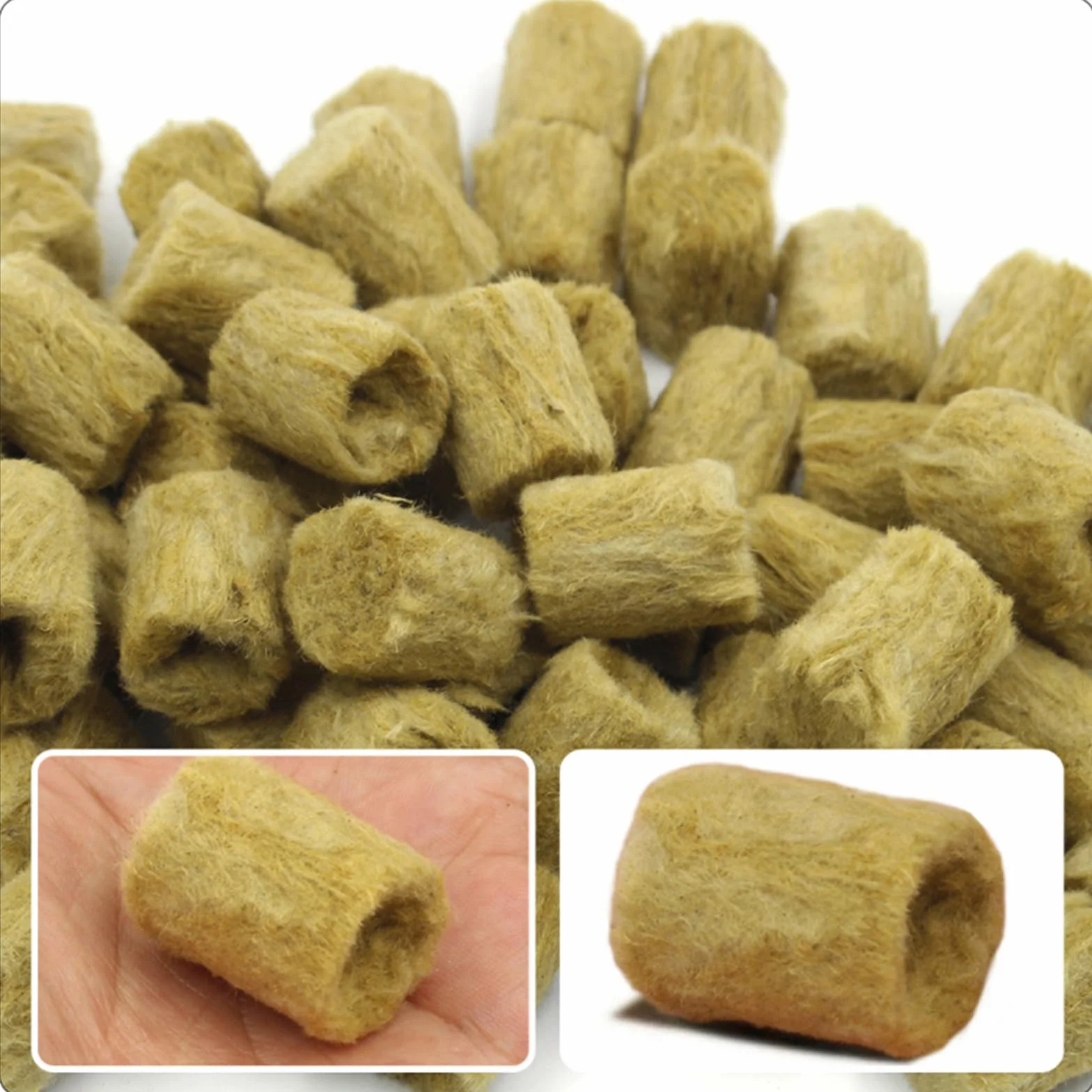 Wełna Skalna Blok Hydroponiczny 50 sztuk 2x2,7 cm Sadzonki Uprawa Warzyw