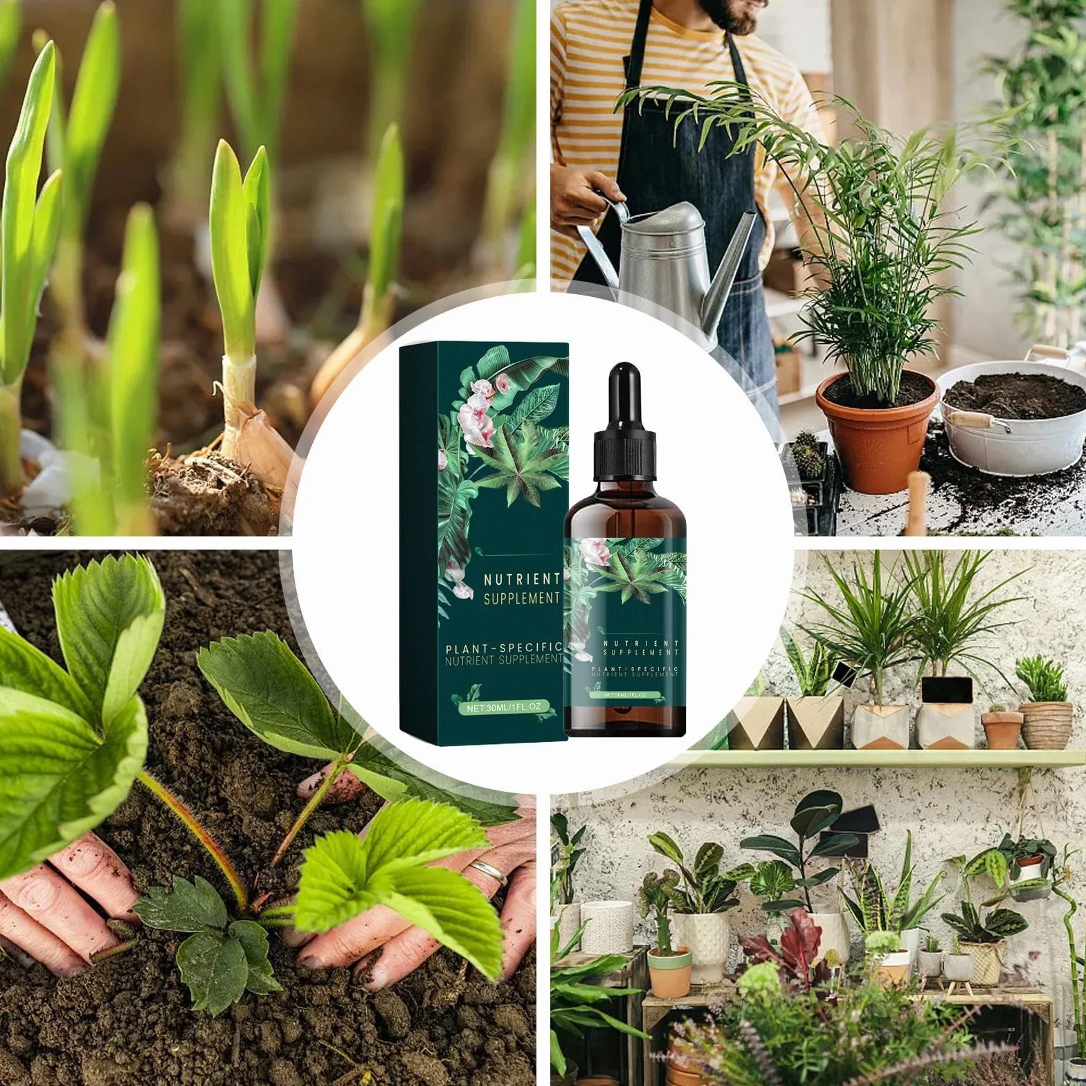 Liquid Fertilizer, Plant Food, 30ml Hydroponic Formula with Nutrient Boost Healthy Roots, Natural Growth Enhancer Houseplants, Garden Supply for Indoor Vegetables Use, 1.1x4.06inch