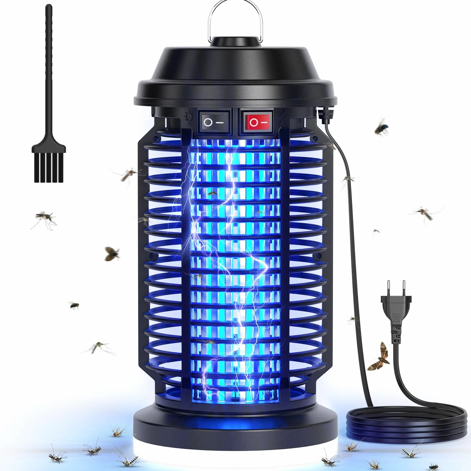 YISSVIC Elektryczna lampa przeciwkomarowa 4200 V 15 W UV IPX4 wodoodporna