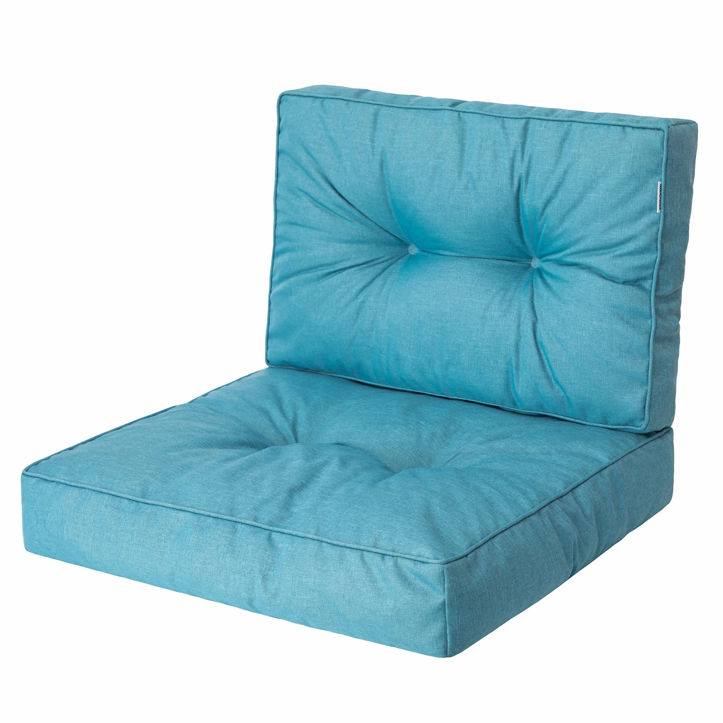 PillowPrim PillowPrim, Poduszki na palety, poduszka na krzesło, fotel rattanowy, do użytku na zewnątrz, poduszka do siedzenia, poduszka na krzesło, meble rattanowe, niebieska, 50 x 50 cm