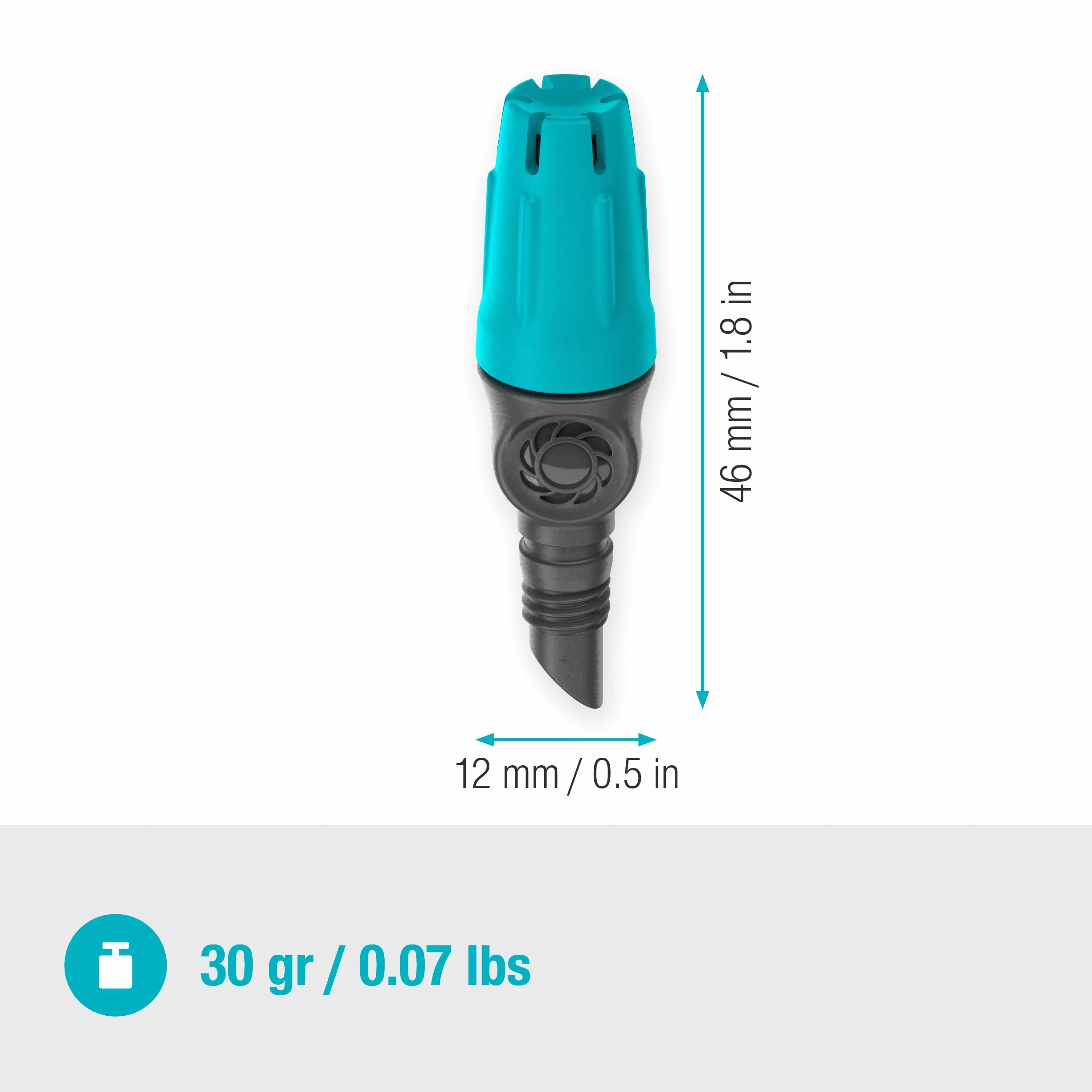 Gardena system Micro-Drip dysza małopowierzchniowa: Dysza rozpylająca do aut. systemu nawadniania do małych powierzchni do śr. 40 cm, proste połączenie z rurą instal. 13 mm (13306-20)