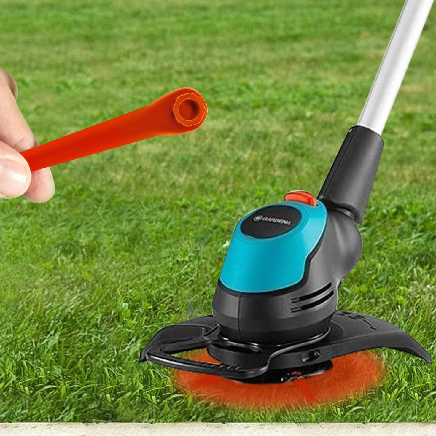 100 sztuk noży z tworzywa sztucznego, kompatybilne z podkaszarką Gardena EasyCut 23/18 V, SmallCut 23/18 V, ComfortCut 23/18 V, wymienne noże RotorCut do podkaszarki i podkaszarki