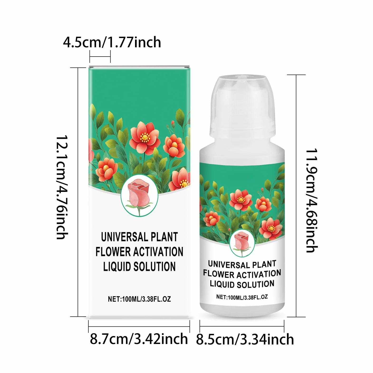 Pokarm Dla Kwiatów Ciêtych | 100ml Płynny Nawóz - Akcesoria Ogrodowe Do Wzmacniania Wzrostu Roślin Begonia Trawa Ogórki Pelargonia Kwiaty Pomidor Storczyk Hortensja Kwitnienie