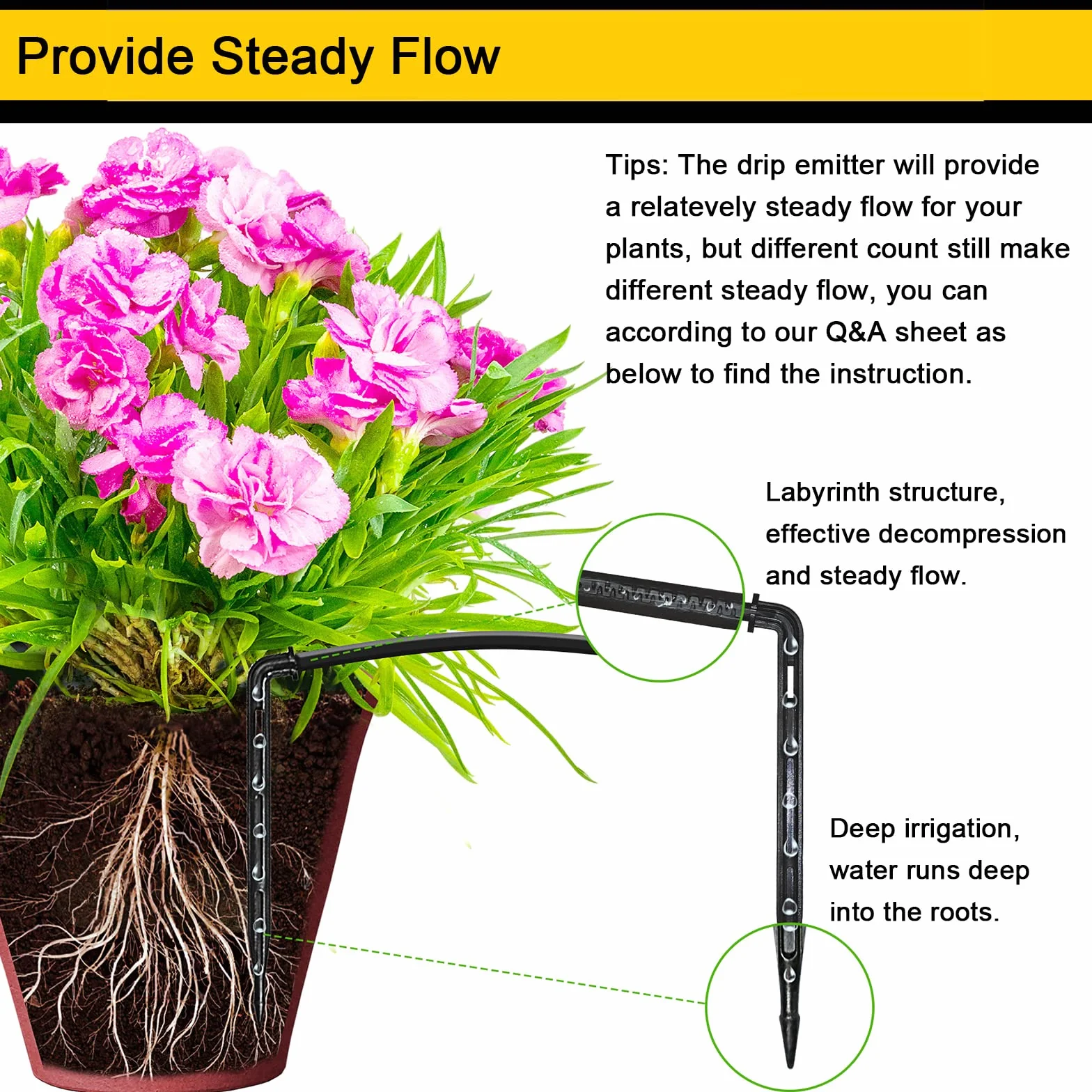 [Upgraded Pump] LCD Automatic Drip Irrigation Kit for 15 Plants, DIY Plant Self Watering System Device Digital Programmable Water Timer, Waterer for Indoor House Plant Vacation Watering