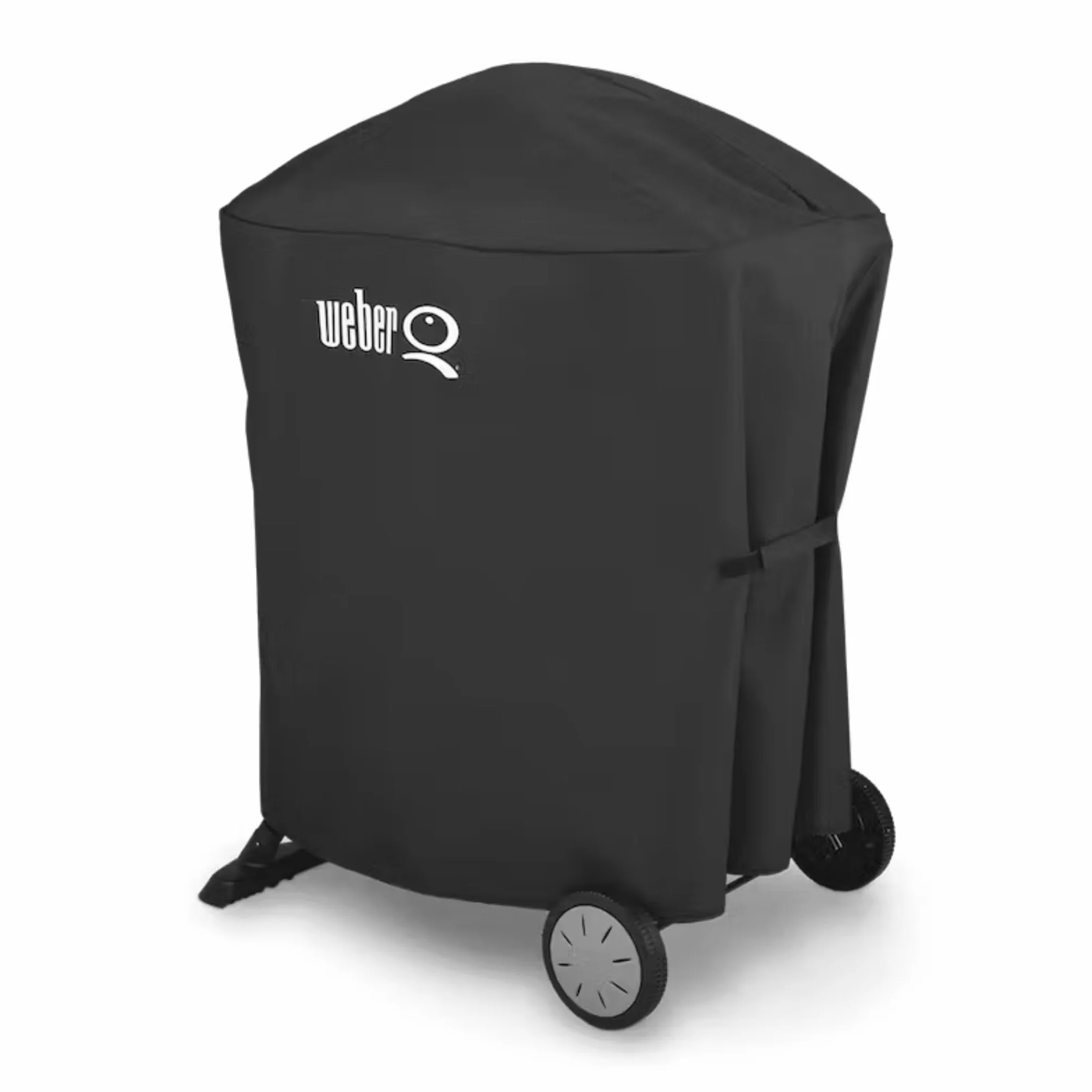 Weber Premium Pokrowiec na grill Q1000/2000 z podstawą / z wózkiem, UV- & wodoodporny, z zapięciem na rzep do mocowania - Czarny (7120)
