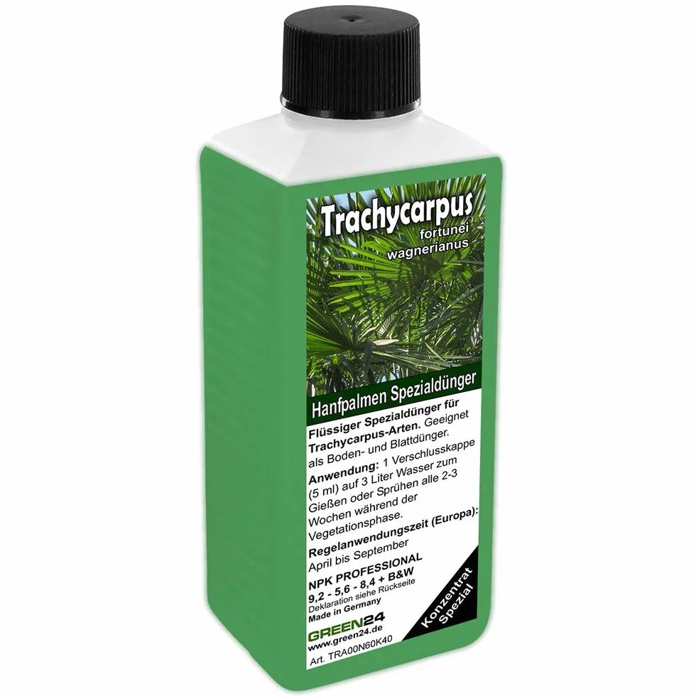 GREEN24 Trachycarpus nawóz do palm konopnych Trachycarpus fortunei wagnerianus jako specjalny nawóz do korzeni + nawóz dolistny Profi Line