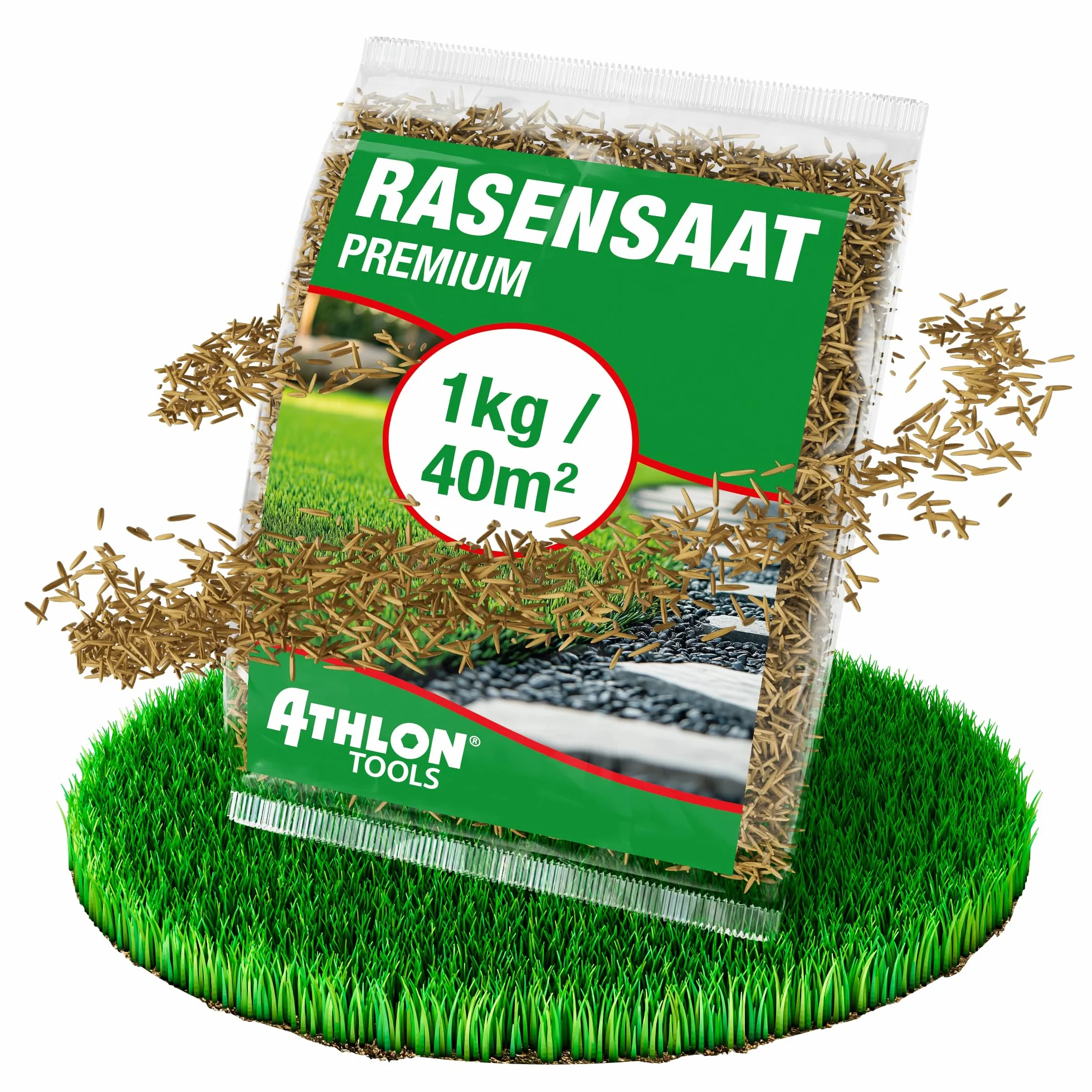 ATHLON TOOLS nasiona trawnika 1 kg 40 m² szybko kiełkujące dosiew
