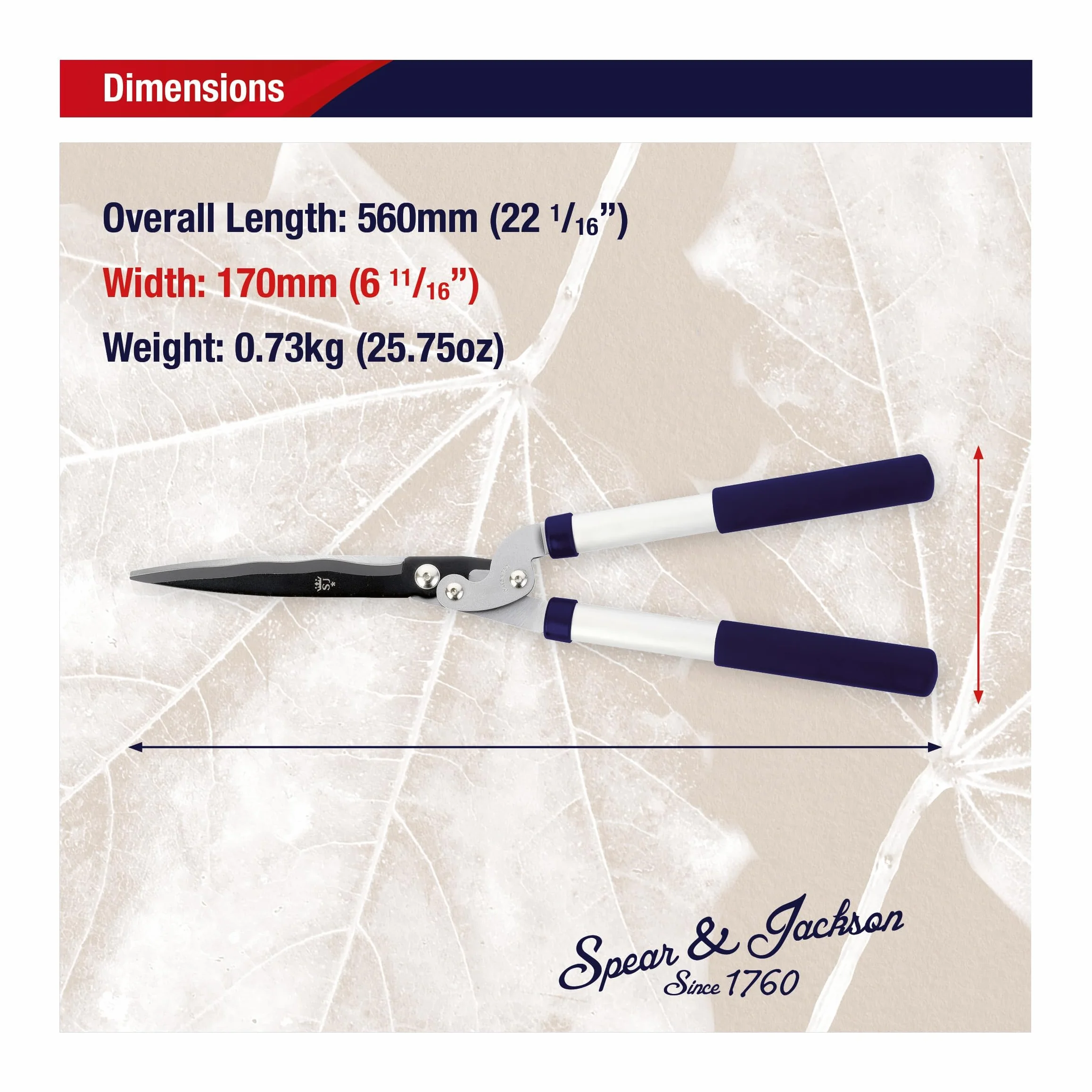 Spear & Jackson 8170RS Razorsharp Nożyce do żywopłotu z mechanizmem zębatkowym