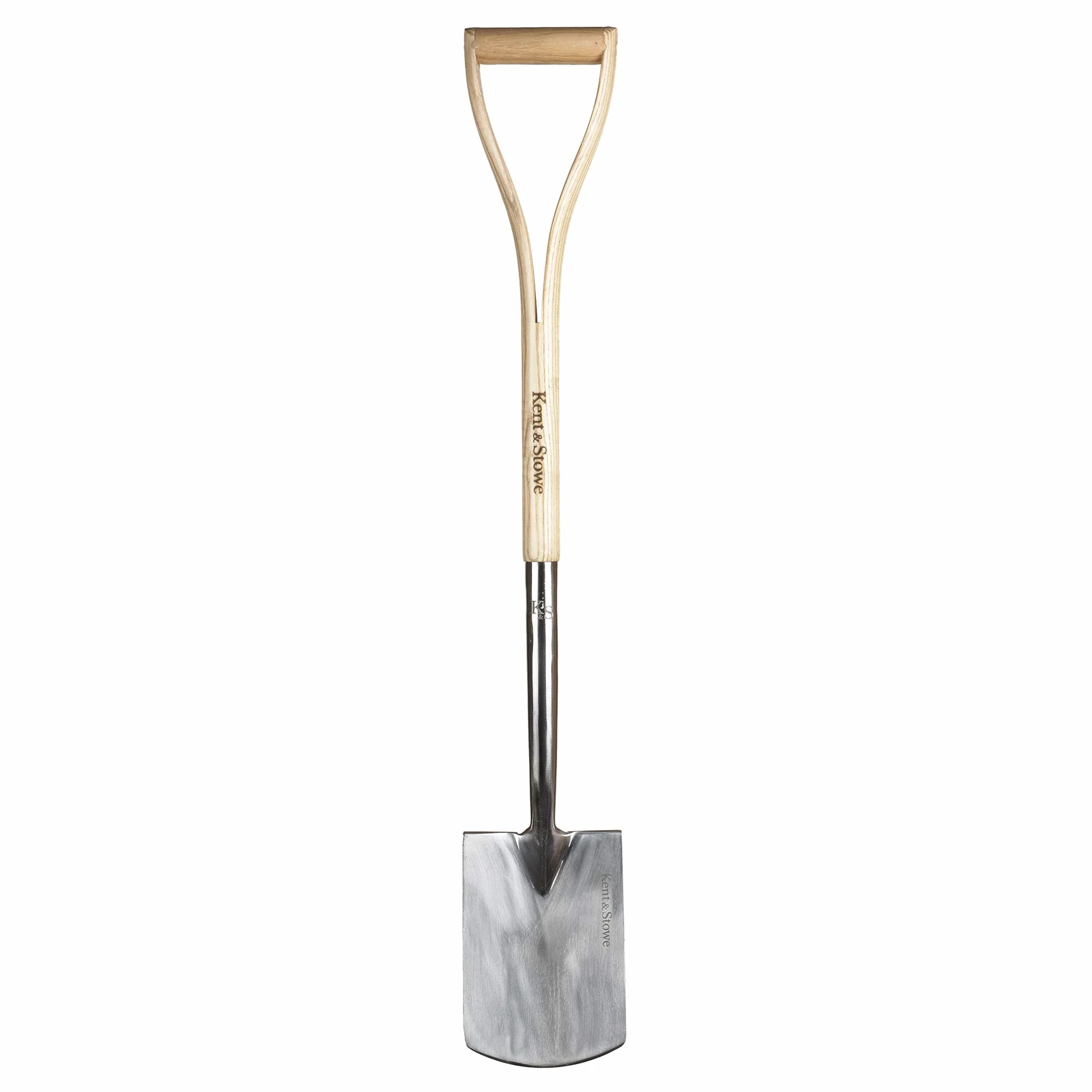 Kent & Stowe Łopatka dla dzieci – lekka szufla dla dzieci ze stali nierdzewnej, mała łopata ogrodowa z trzonkiem z drewna jesionowego, długość: 71 cm