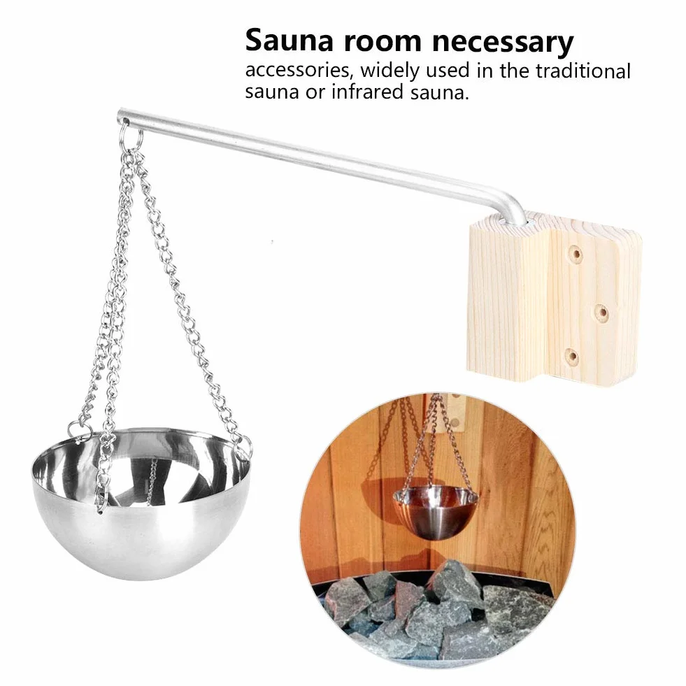 Kubek na Olej do Sauny ze Stali Nierdzewnej Pojemnik Aromaterapeutyczny Akcesoria do Sauny i Spa