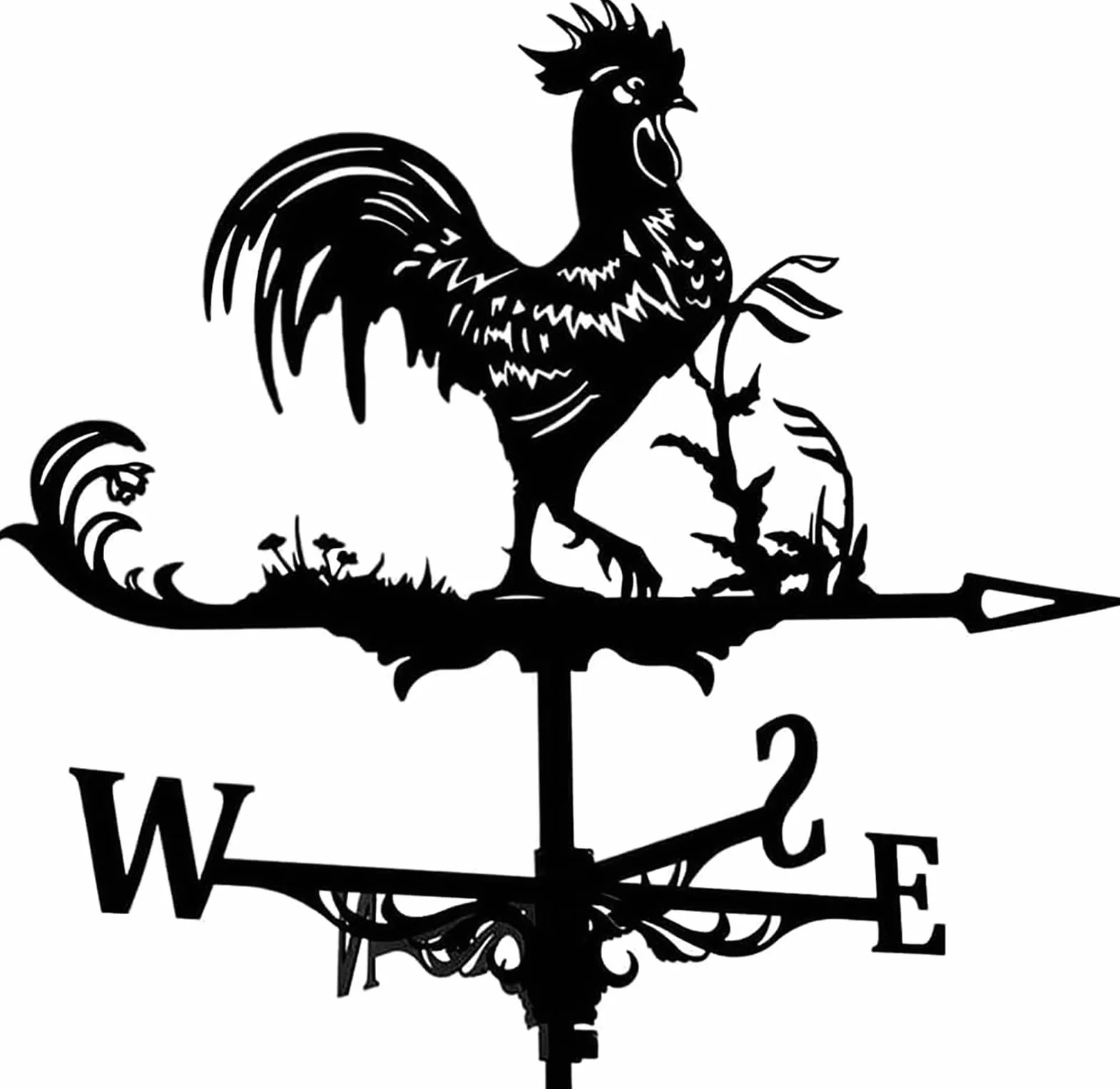 Metalowy wiatrowskaz kogut dekoracja dachu ogrodu