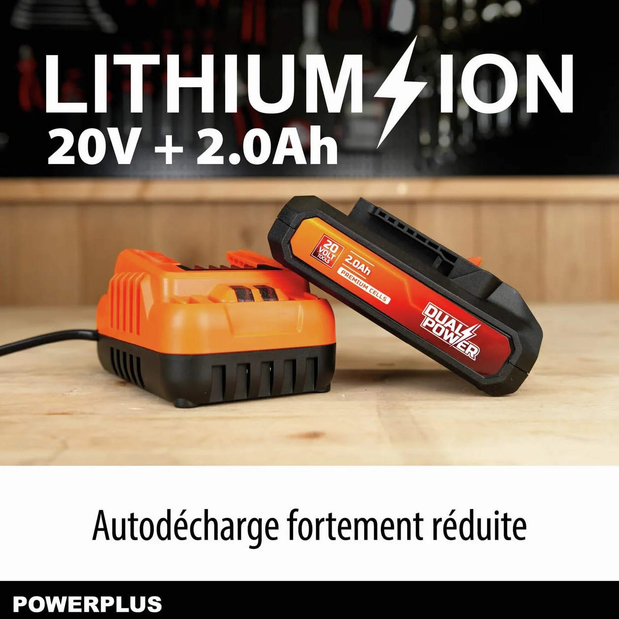 POWER plus Zestaw akumulatorów i ładowarek Dual Power 20 V 2,0 Ah 2 A