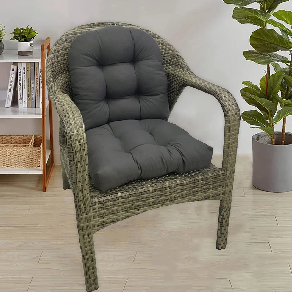 Poduszki do siedzenia na zewnątrz 18,9" x 18,9" wymienne w kształcie litery U Dark Grey