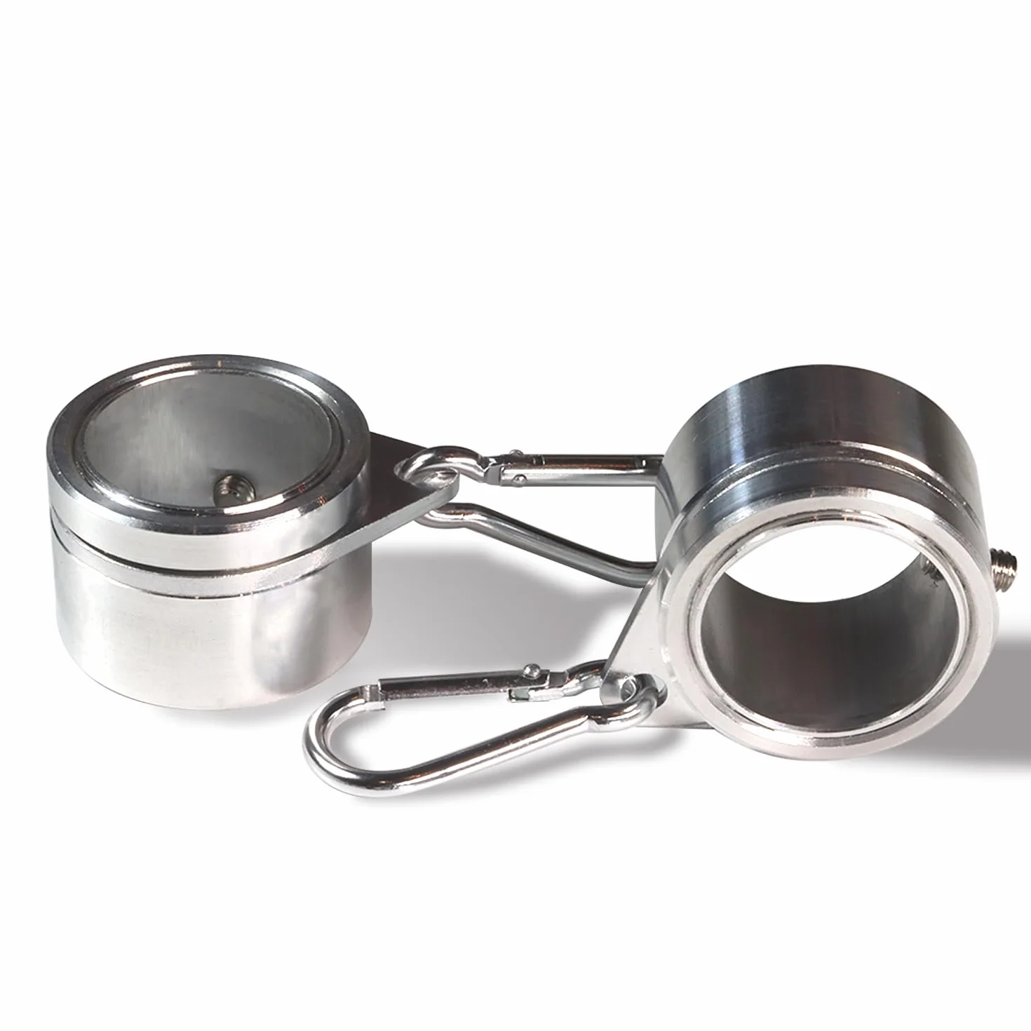 Anley 1,25" Zestaw aluminiowych pierścieni montażowych do masztu flagowego - Idealny do masztu flagowego o średnicy 1-1/4 cala i flagi z 2 przelotkami (srebrny, zestaw 2 szt.)