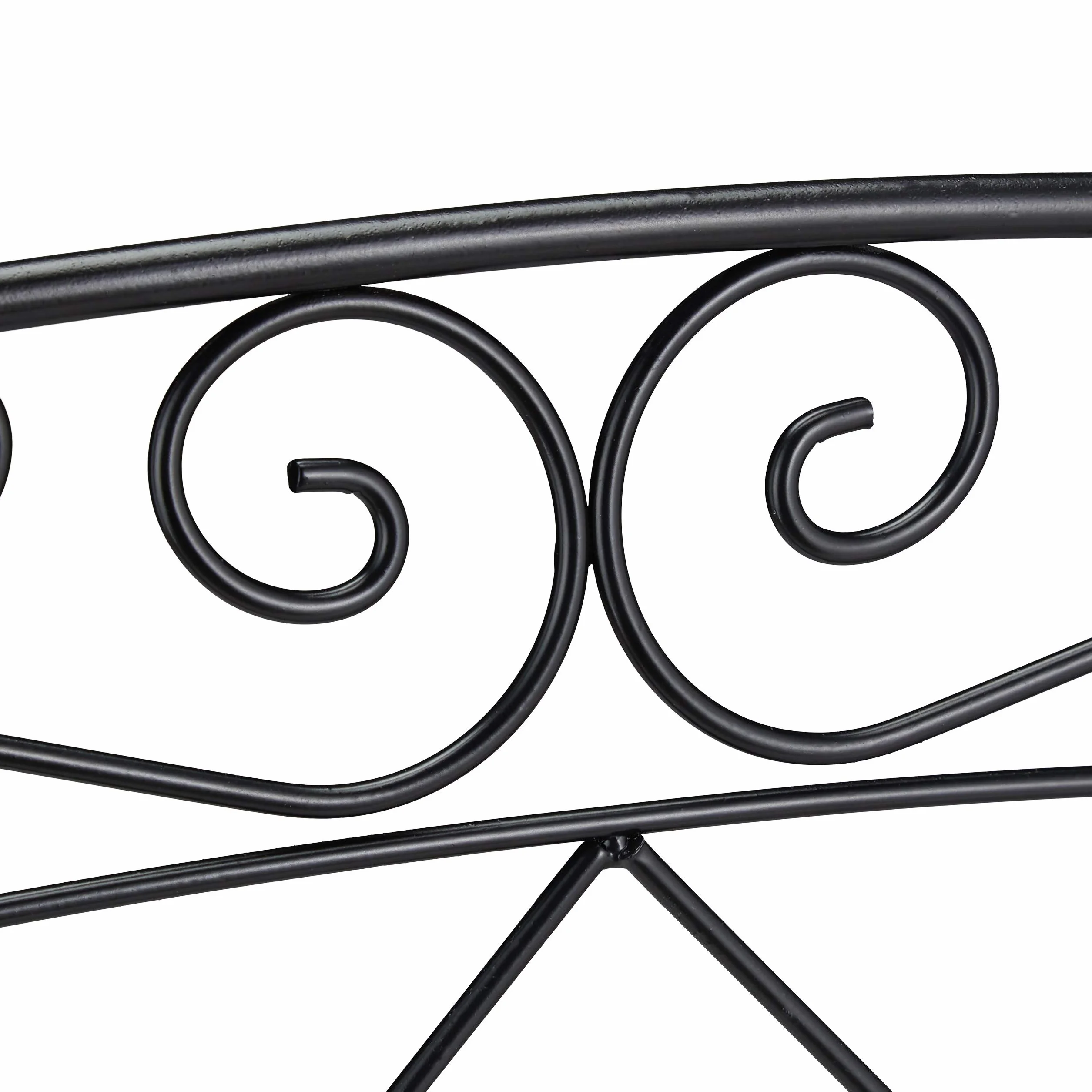 Relaxdays Płotek ogrodowy, obrzeże, ogrodzenie ozdobne, palisada do rabatek, 4 przęsła, mały płot 41,5 x 245 cm, czarny