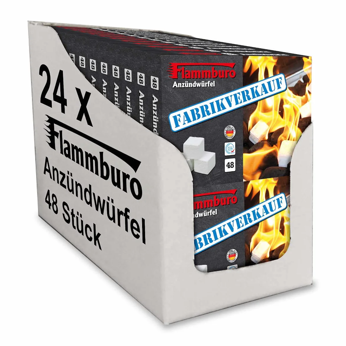 FLAMMBURO 1152 kostki parafinowe podpałka do grilla kominka