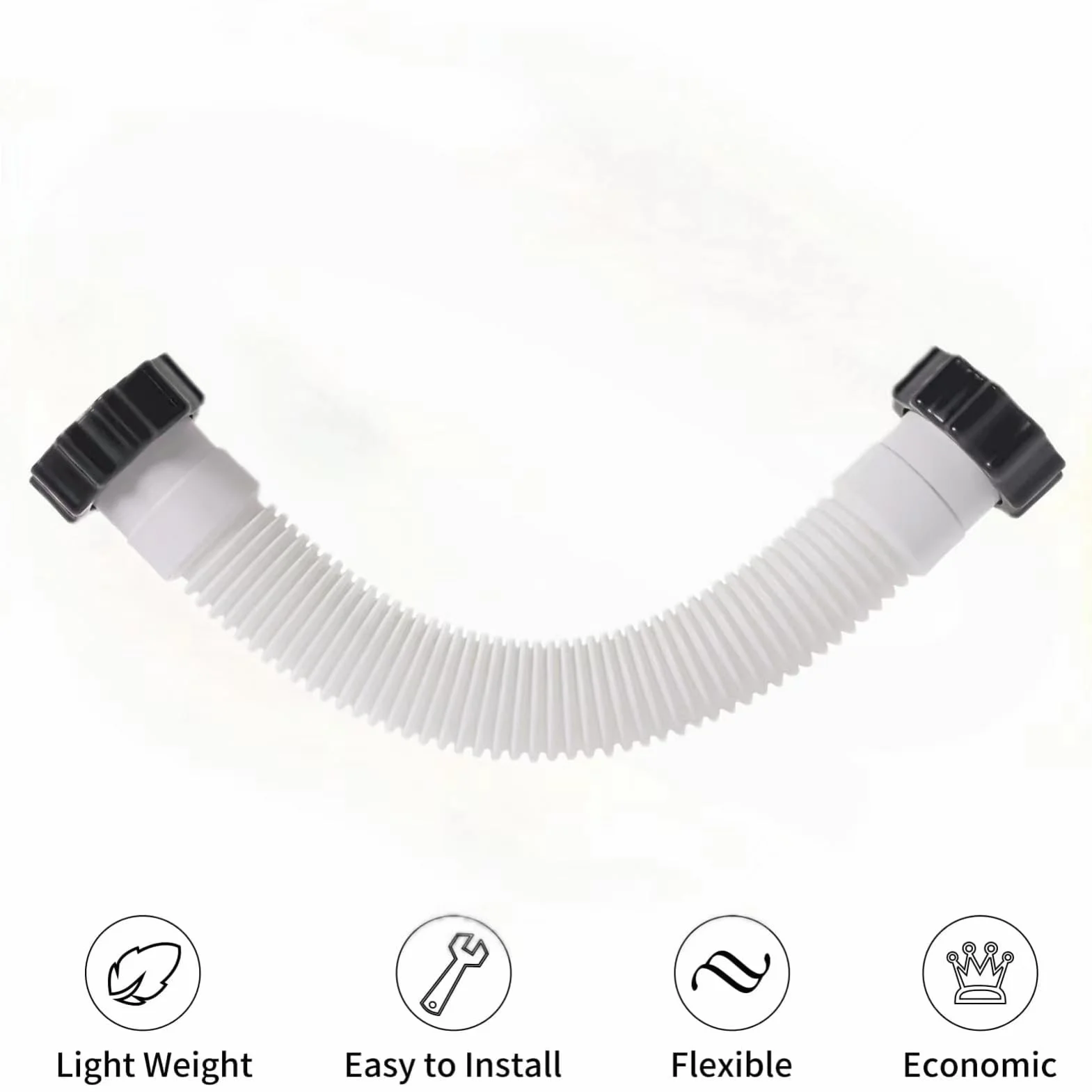 Intex 11535 Wymienny wąż do pompy basenowej, średnica 3,8 cm, 2 szt. (długość 40 cm) - kompatybilny z filtrami piaskowymi i systemami słonowodnymi, pasuje do modeli 26371CA/SF70110-2 - zawiera