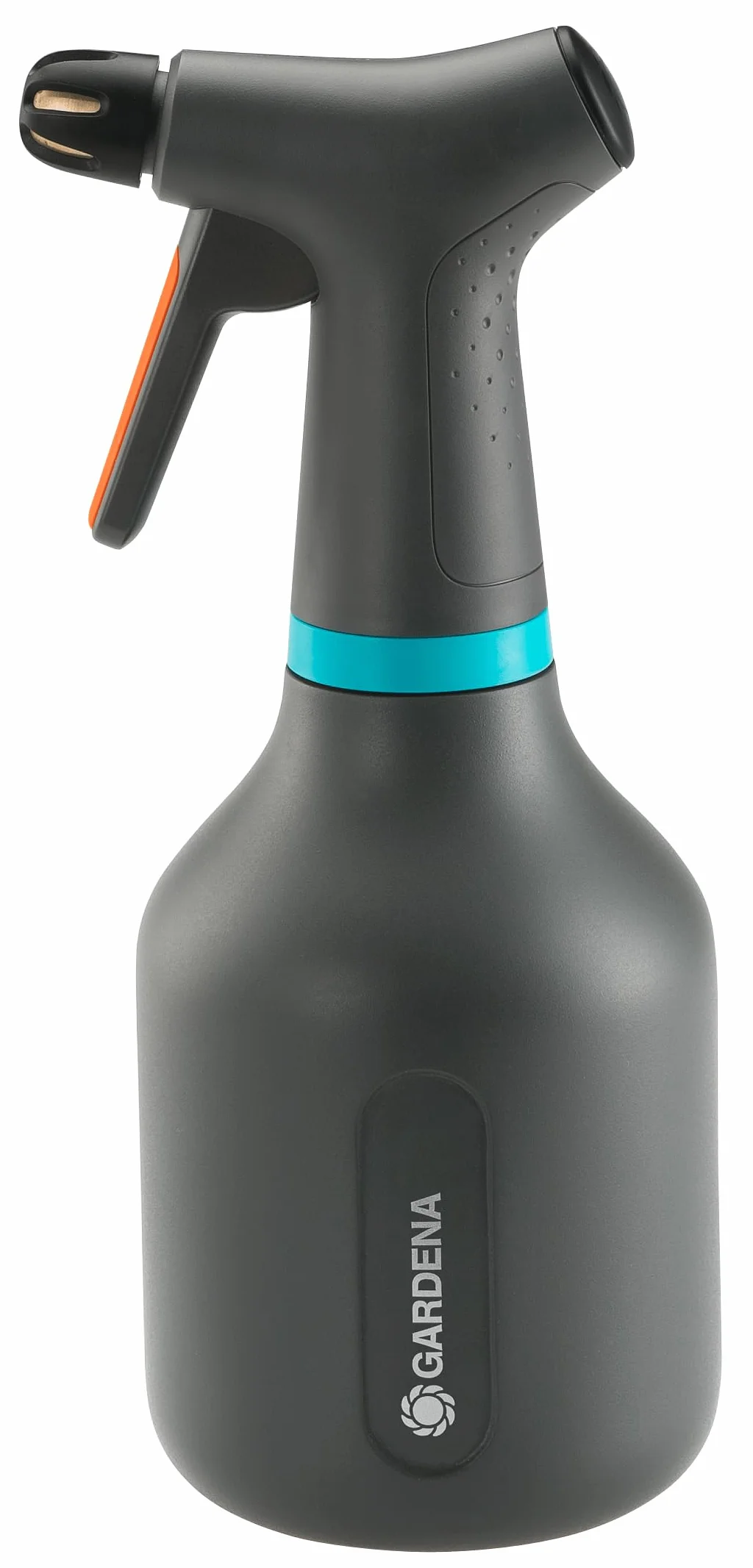 Gardena opryskiwacz z pompką 0.75 l: Opryskiwacz z pompką z funkcją 360°, mosiężna dysza regulowana od pełnego strumienia do mgiełki, duży otwór wlewowy, przezroczysta konstrukcja (11110-20)