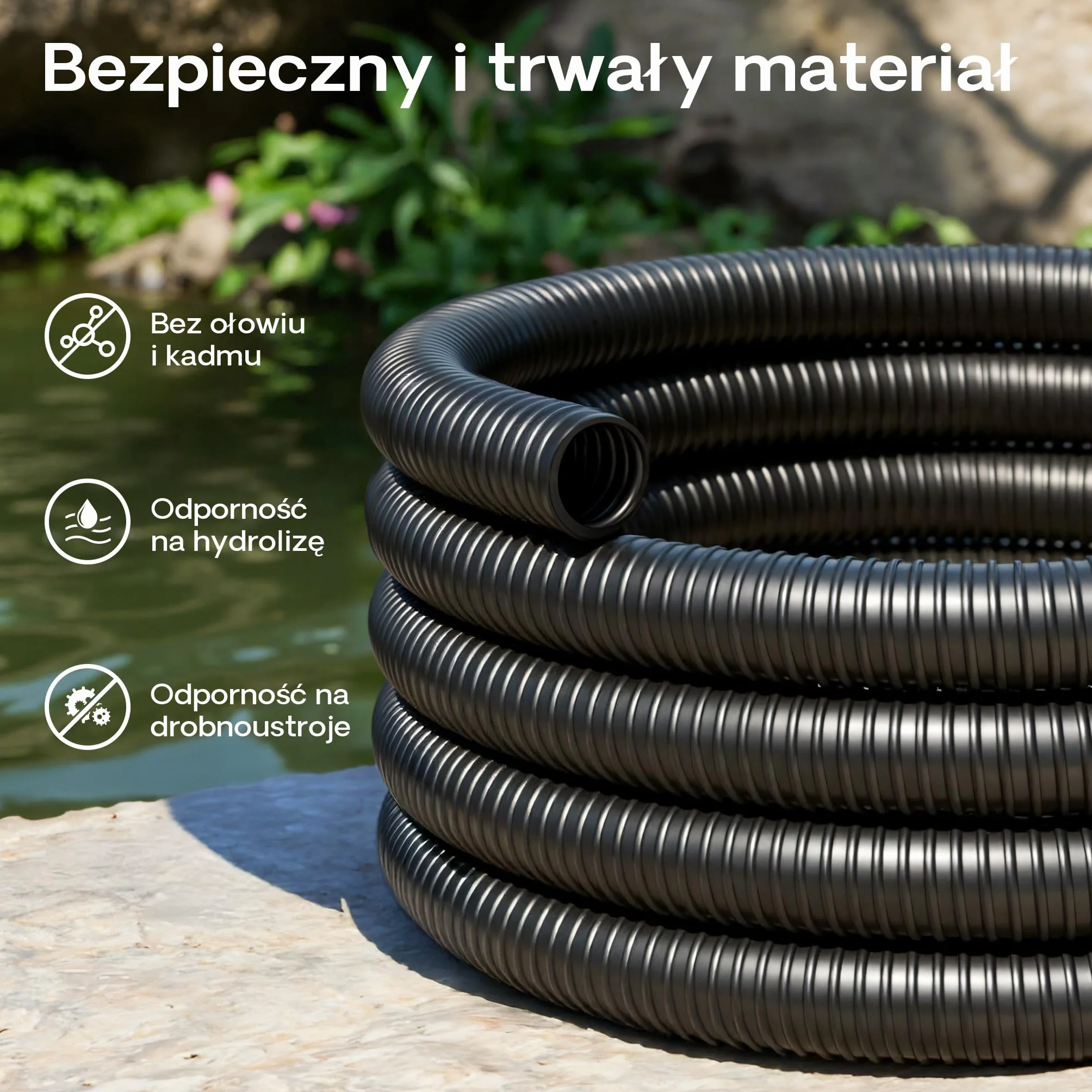 Wiltec Wąż spiralny 5 m 25 mm (1") do wody pompy filtra nawadniania