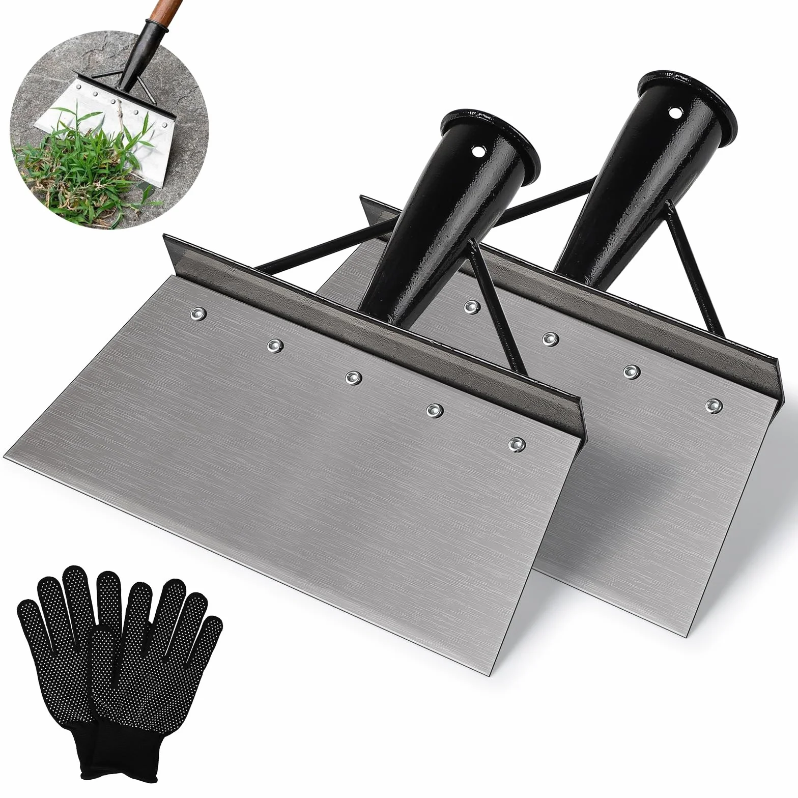 SWAWIS 21 cm szufla do czyszczenia ze stali manganowej, narzędzia ogrodowe 2 sztuki