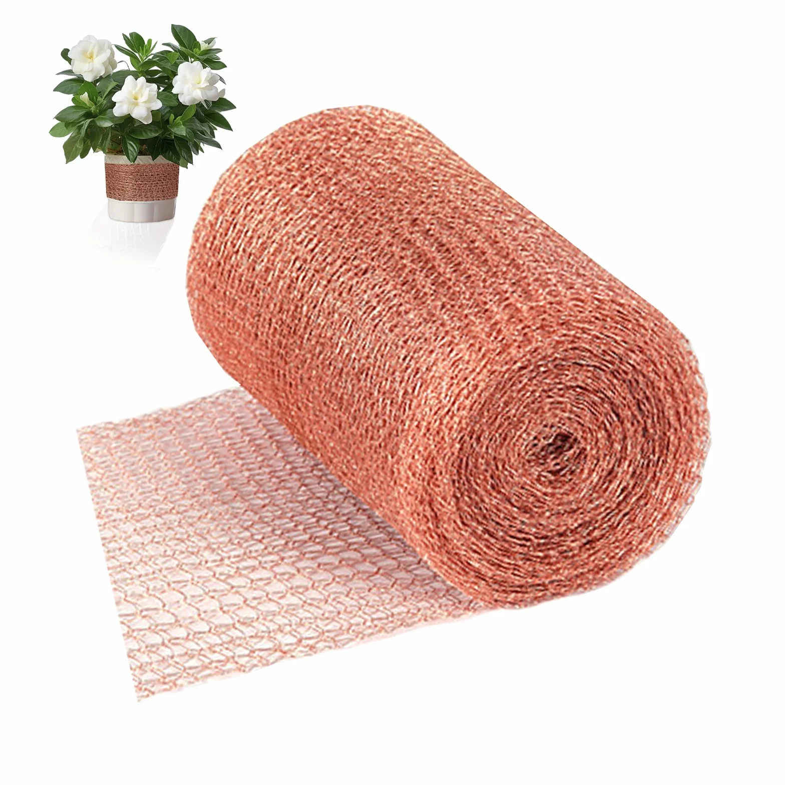 Miedziana siatka na ślimaki 12,7 cm x 15 m ochrona przeciw ślimakom