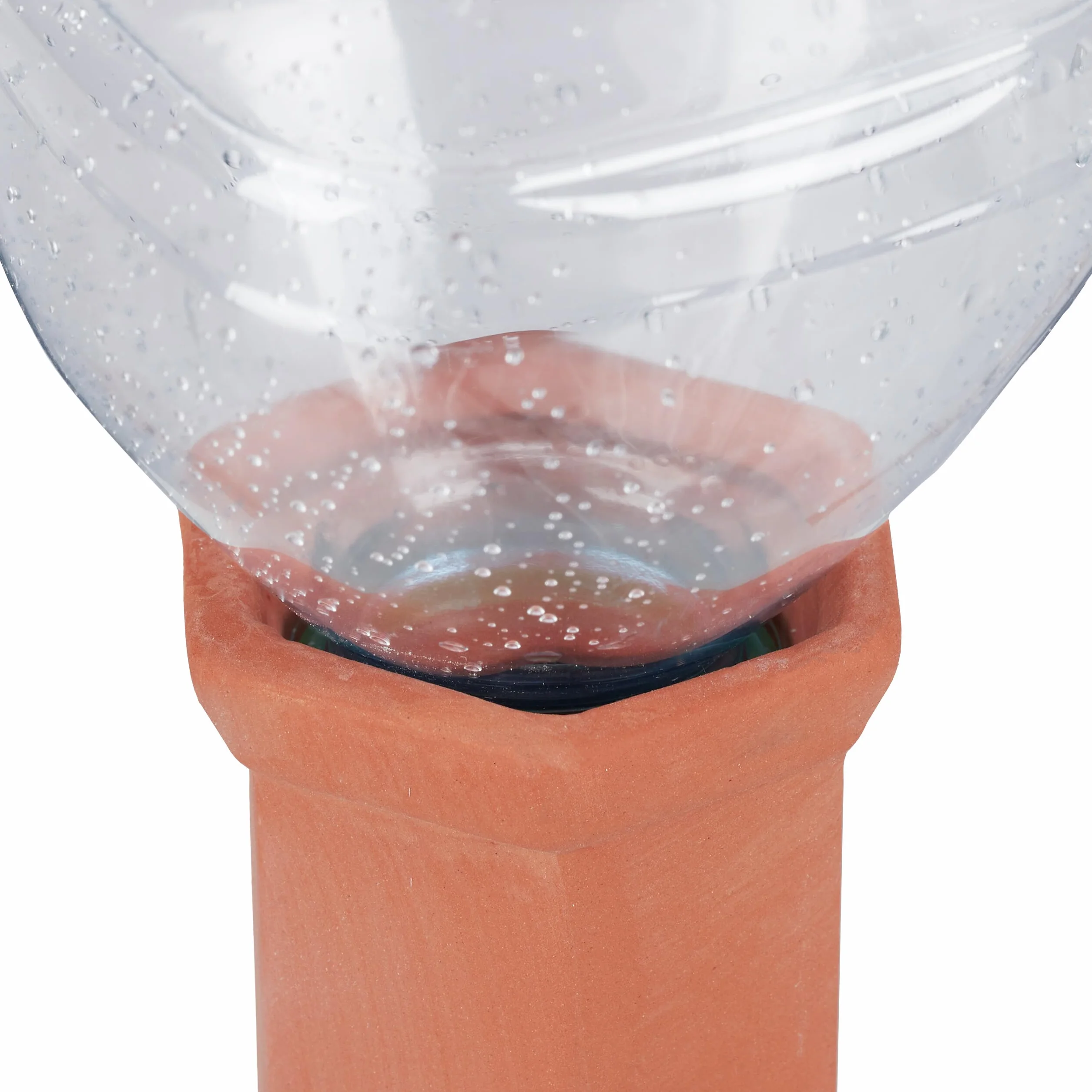Relaxdays Stożek gliniany do nawadniania, zestaw 6 sztuk, do butelek PET 1,5 l, terakota