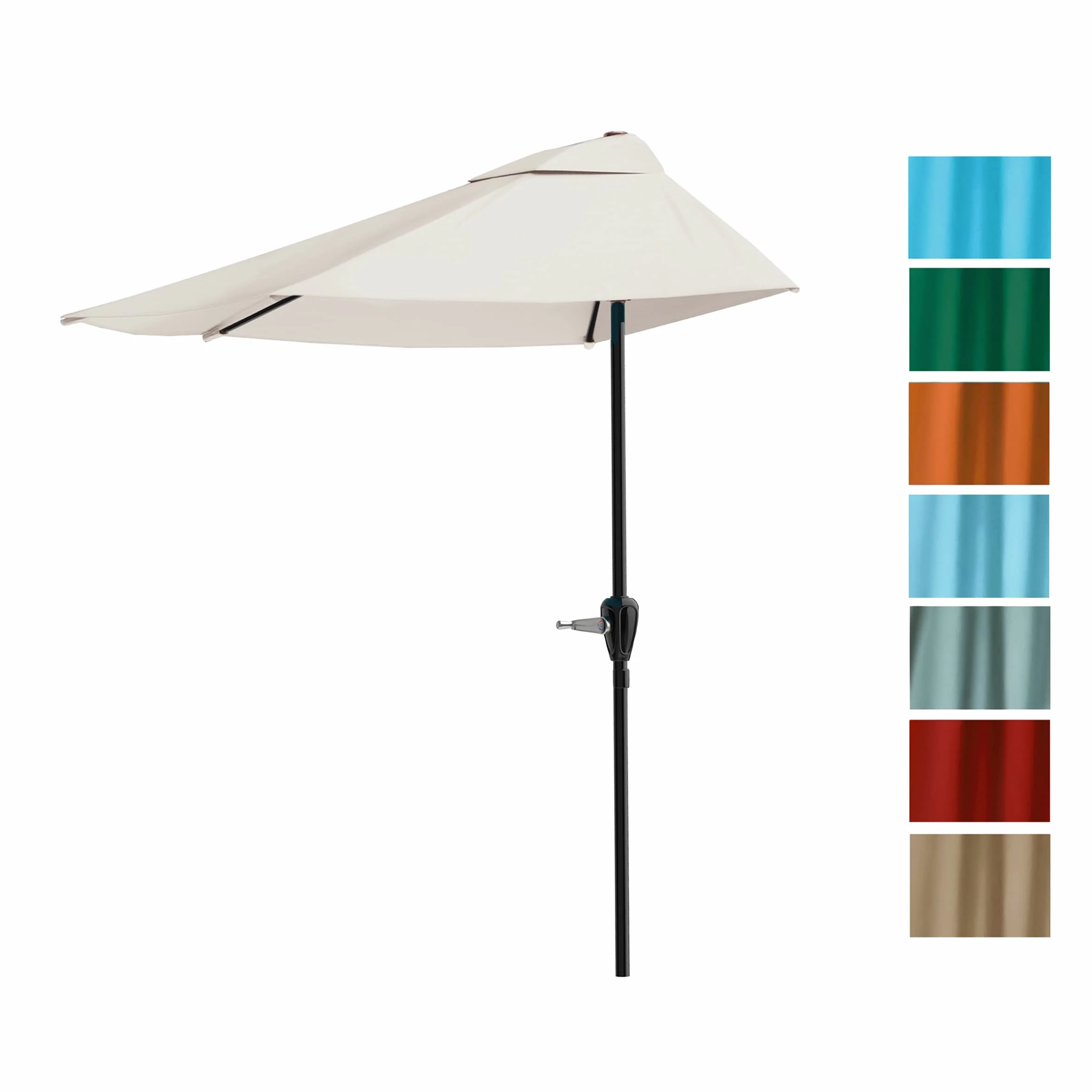 Parasol tarasowy 9-stopowy z korbą na balkon werandę