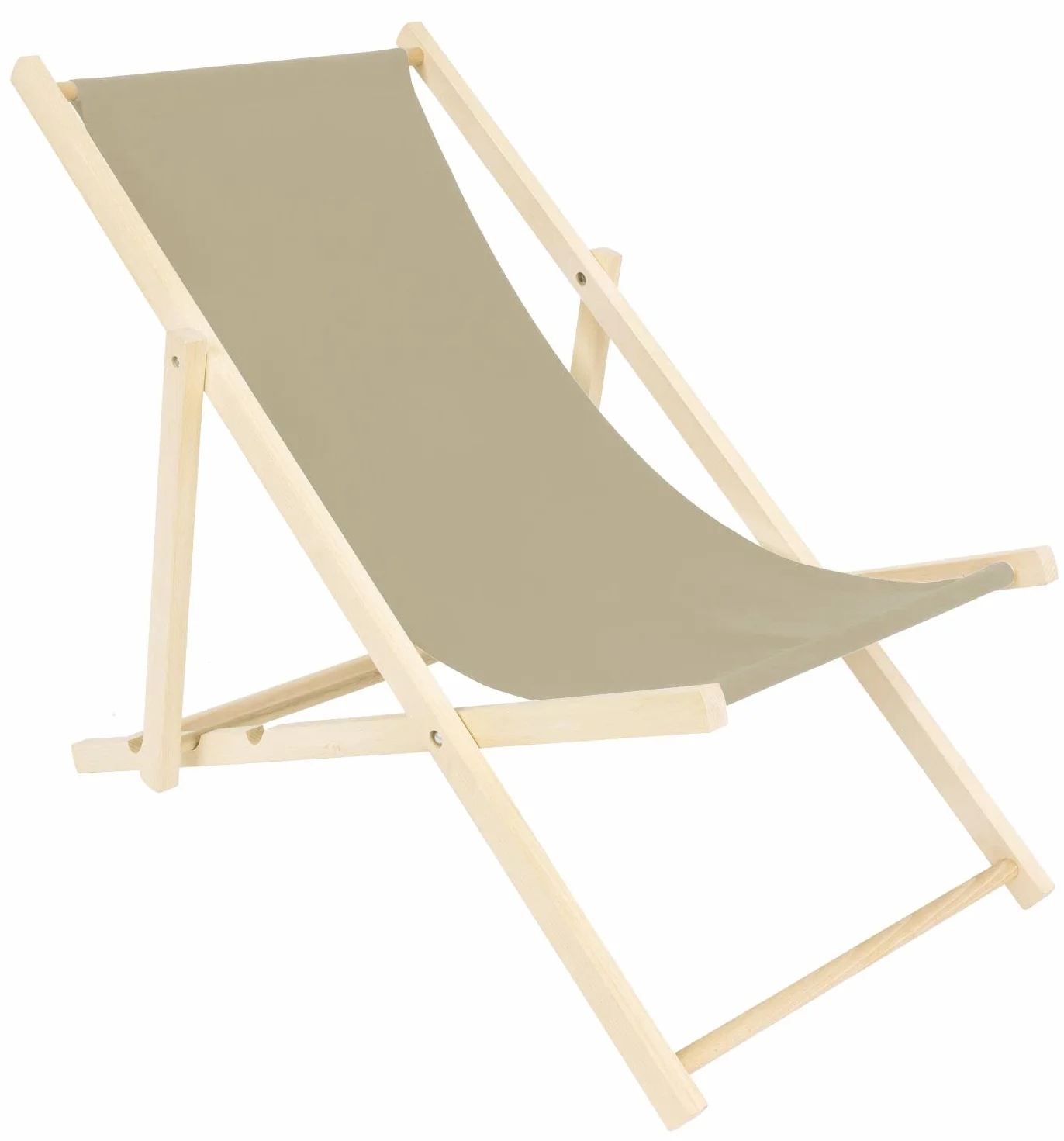 spec-wood Leżak drewniany plażowy/ogrodowy Regulowany Wytrzymały i Solidny Praktyczny Materiał Składany Łatwy w transporcie 119 cm x 58 cm Kolor Beżowy