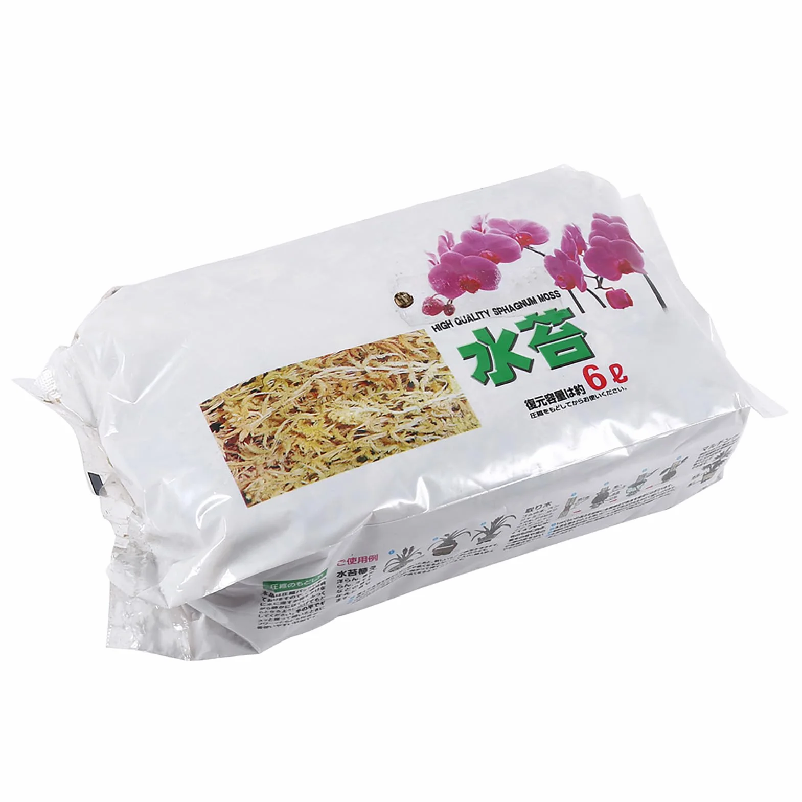 6L Premium Mech Torfowiec dla Orchidei Organiczny Nawóz z Mechami Phalaenopsis i Składnikami Odżywczymi dla Roślin Mięsożernych Długotrwałe Nawilżanie