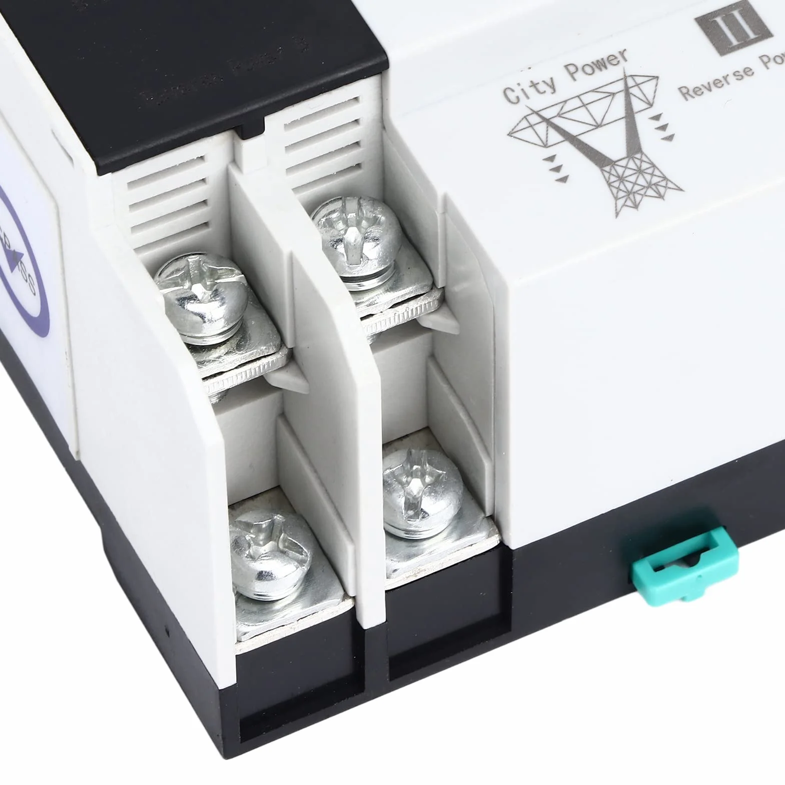 Dual Power automatyczny przełącznik transferowy 230 V 2P 100 A izolacja PC szyna DIN ATS wyłącznik prądu awaryjnego przełącznik sieciowy NLQ4-125/2P do fabryk, centrów handlowych