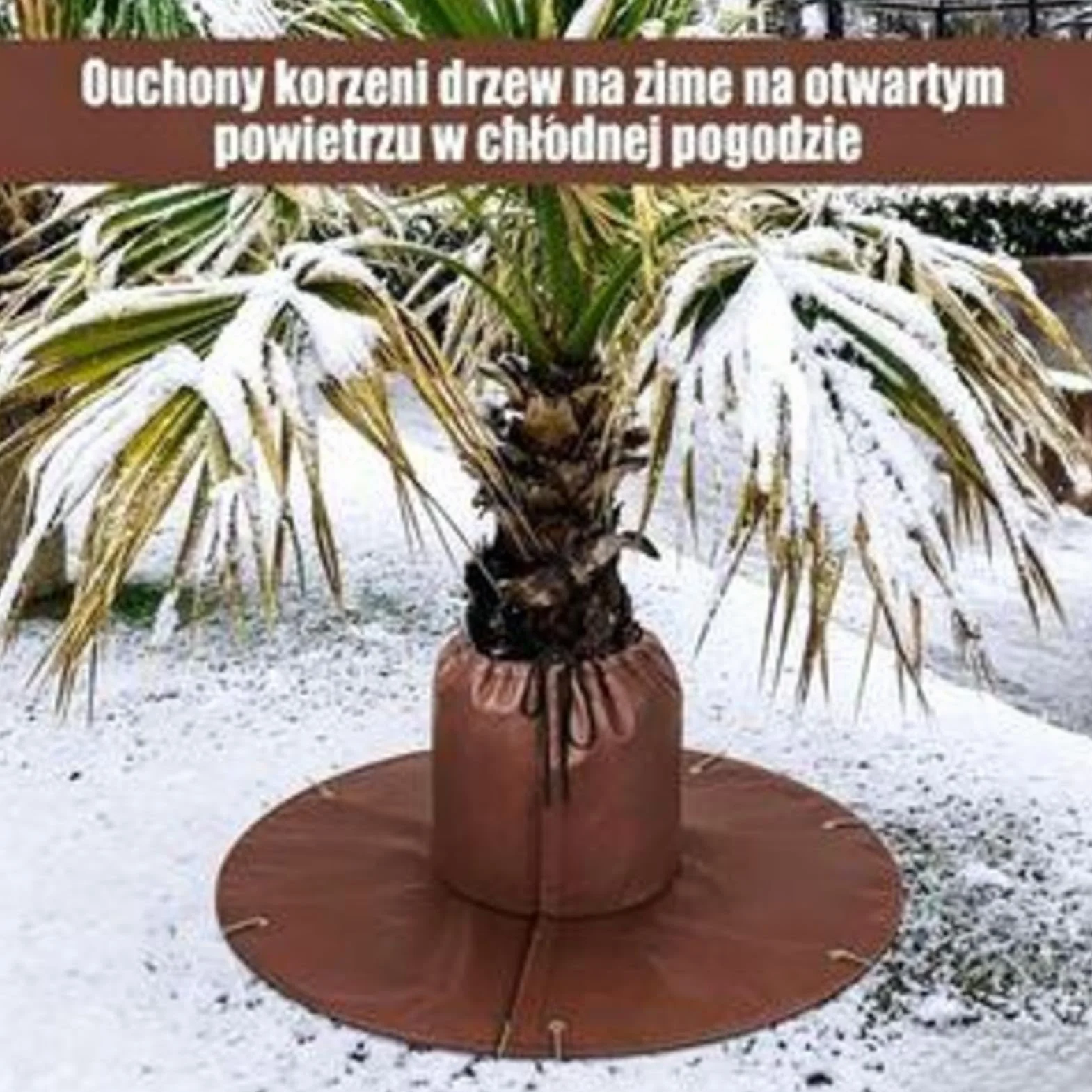Osłony Korzeni Palm, 3-warstwowe Osłony Korzeni Drzew z Kołkami Mocującymi, Pledy Ogrodowe Na Zimę Ochronne Do Ogród Trawnik Rabat Plac Zabaw