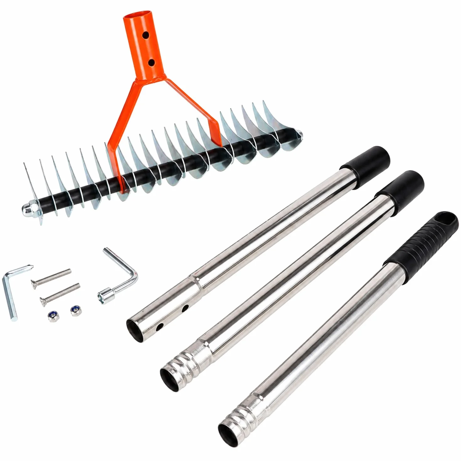 RESSER Aerator Wertykulator Ręczny do Trawy z Kolcami Wahadłowy Trzonek