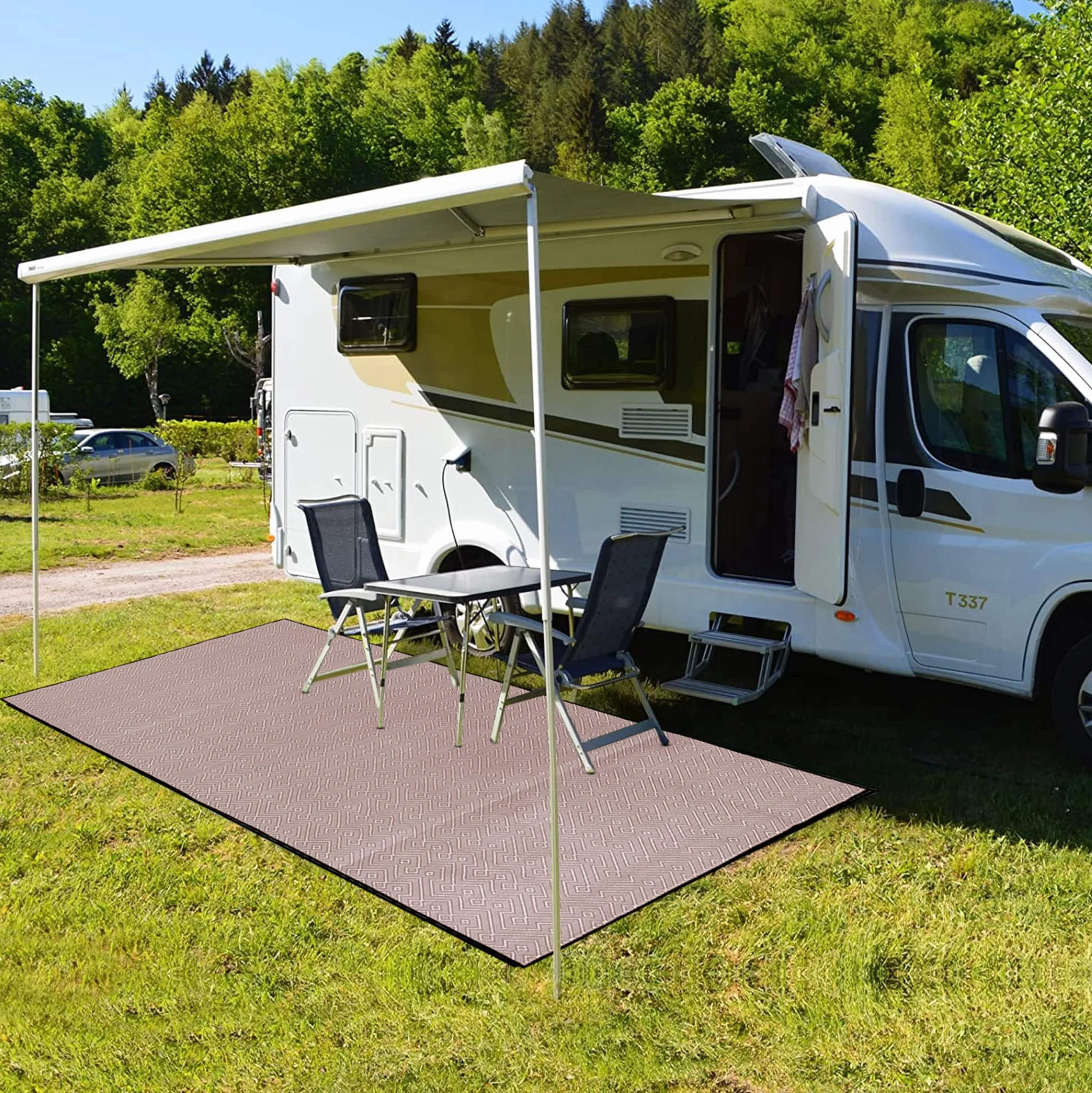 ARSUK dywanik na zewnątrz, piknik koc plażowy Patio Deck mata ogrodowa dywaniki wewnętrzne namiot kempingowy dywan plastikowe odwracalne maty, 180x120cm