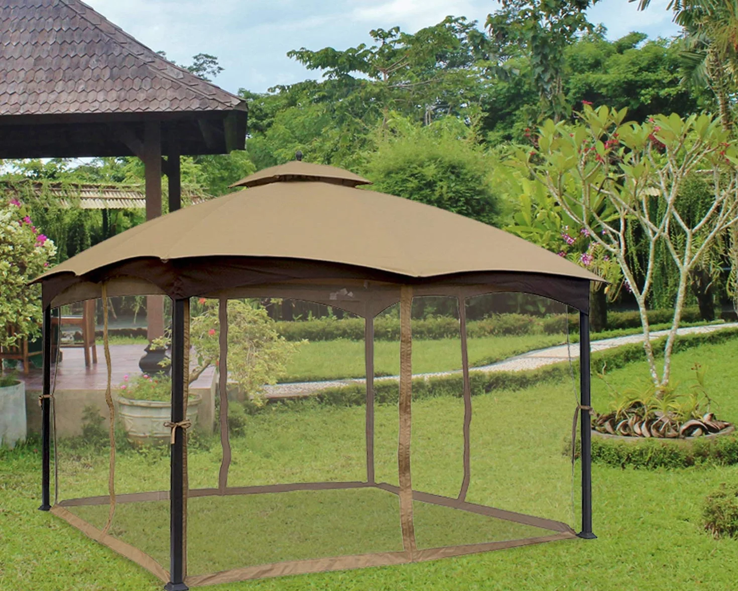 ABCCANOPY Replacement Netting Walls for 10' x 12' Gazebo, Beige