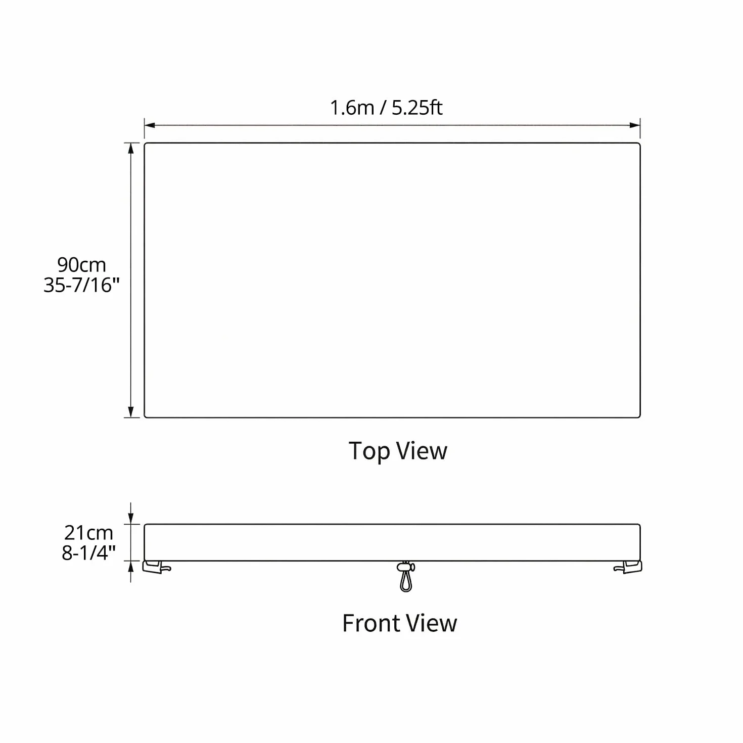 QWORK® Pokrowiec na stół ogrodowy 160 x 90 x 15 cm, Oxford 420D, wodoodporny pokrowiec na stół, na stół tarasowy, stół do jadalni i meble rattanowe