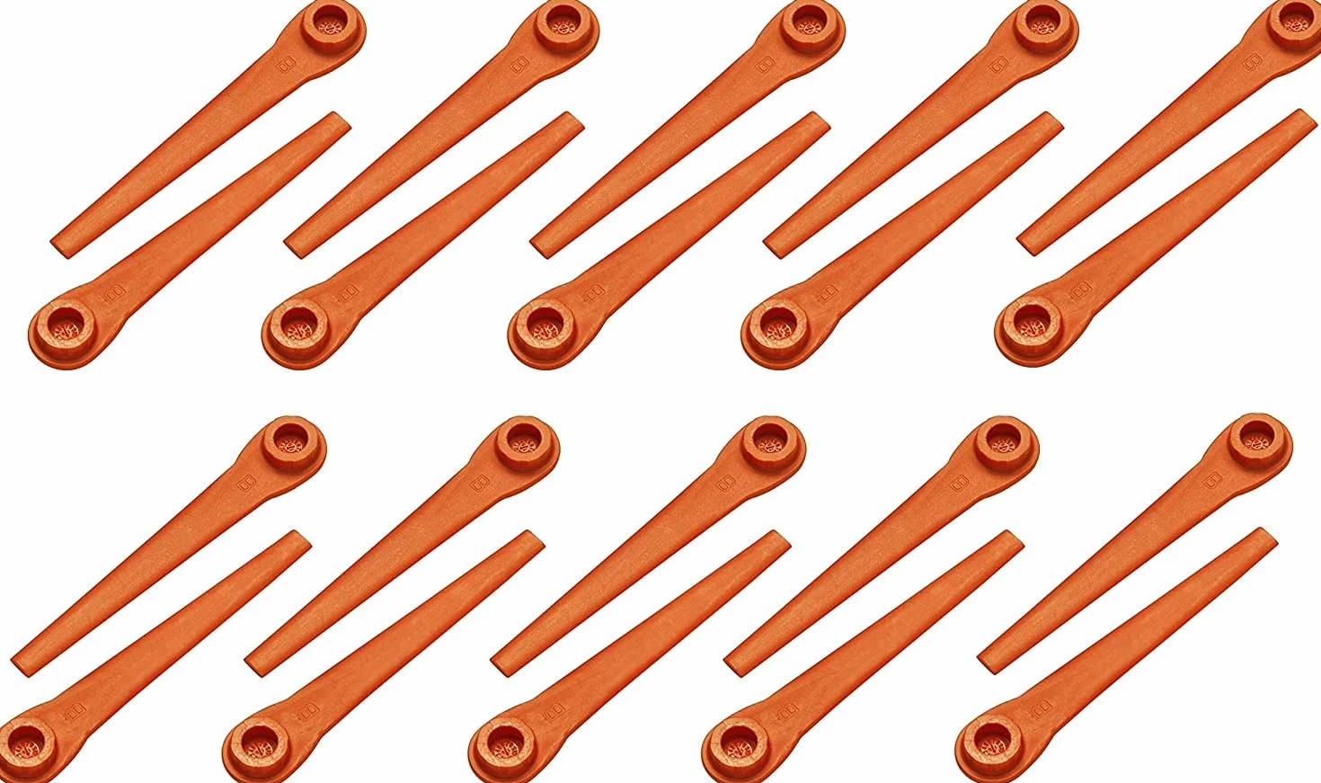 100 sztuk noży z tworzywa sztucznego, kompatybilne z podkaszarką Gardena EasyCut 23/18 V, SmallCut 23/18 V, ComfortCut 23/18 V, wymienne noże RotorCut do podkaszarki i podkaszarki