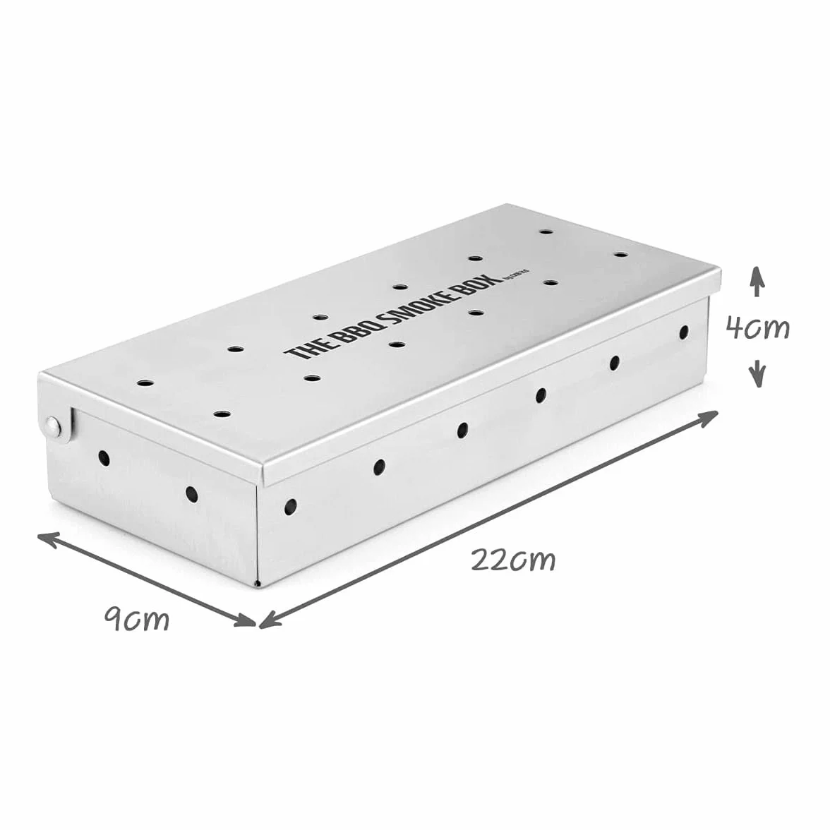 CKB LTD pojemnik na wędzarnie do grilla z stali nierdzewnej, metalowy, akcesoria do gotowania na zewnątrz, uniwersalne wędzarnie do grillowania gazu i węgla drzewnego, dodaj smaku dymnego